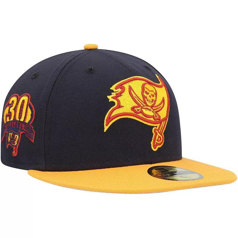 Mens New Era /Gold Tampa Bay Buccaneers 30 Seasons 59FIFTY Fitted Hat Blue Product Image