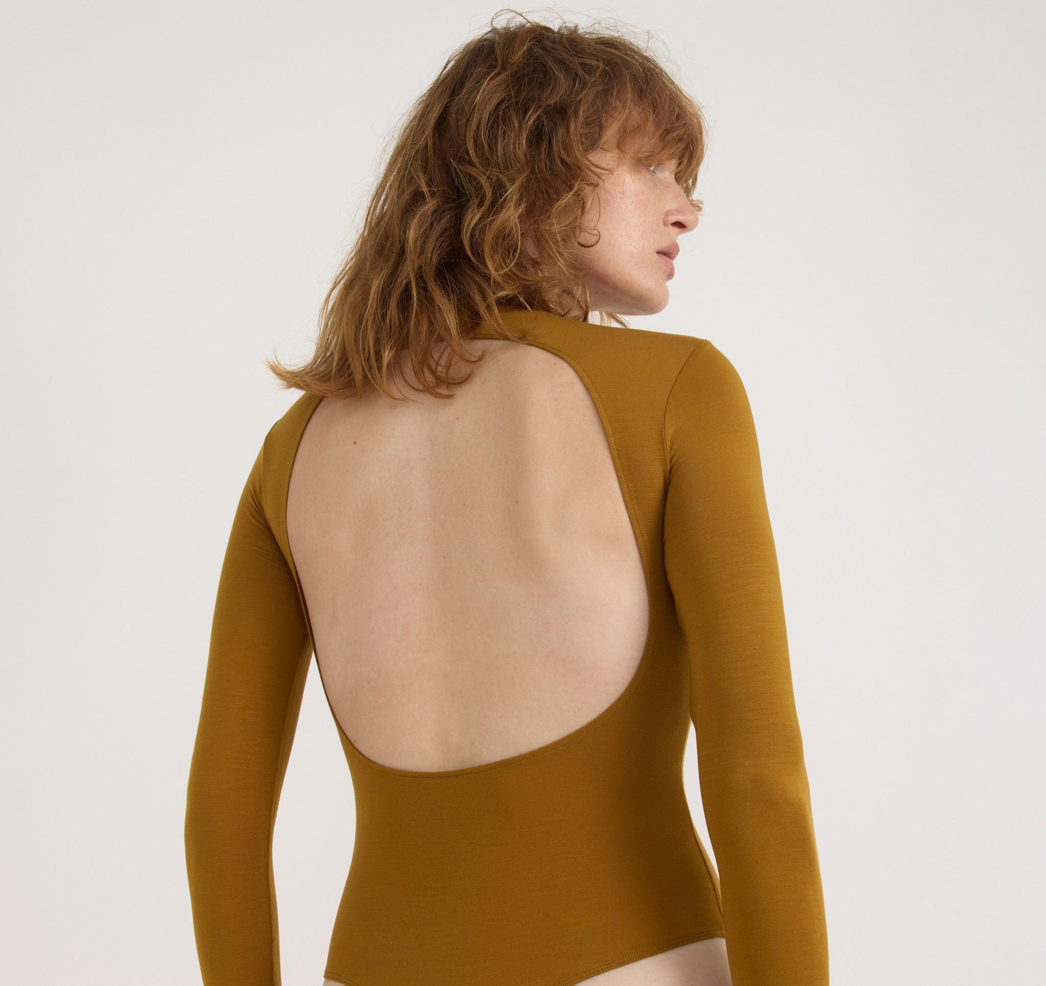 Soft Touch Veil Open Back Bodysuit Product Image