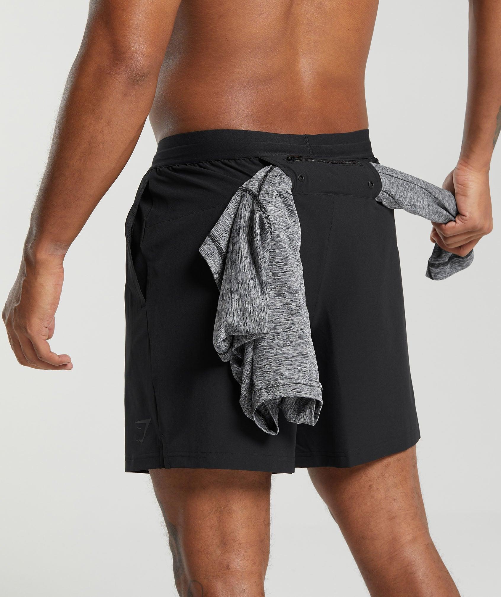 Gymshark Land to Water 6" Shorts - Black Male Product Image