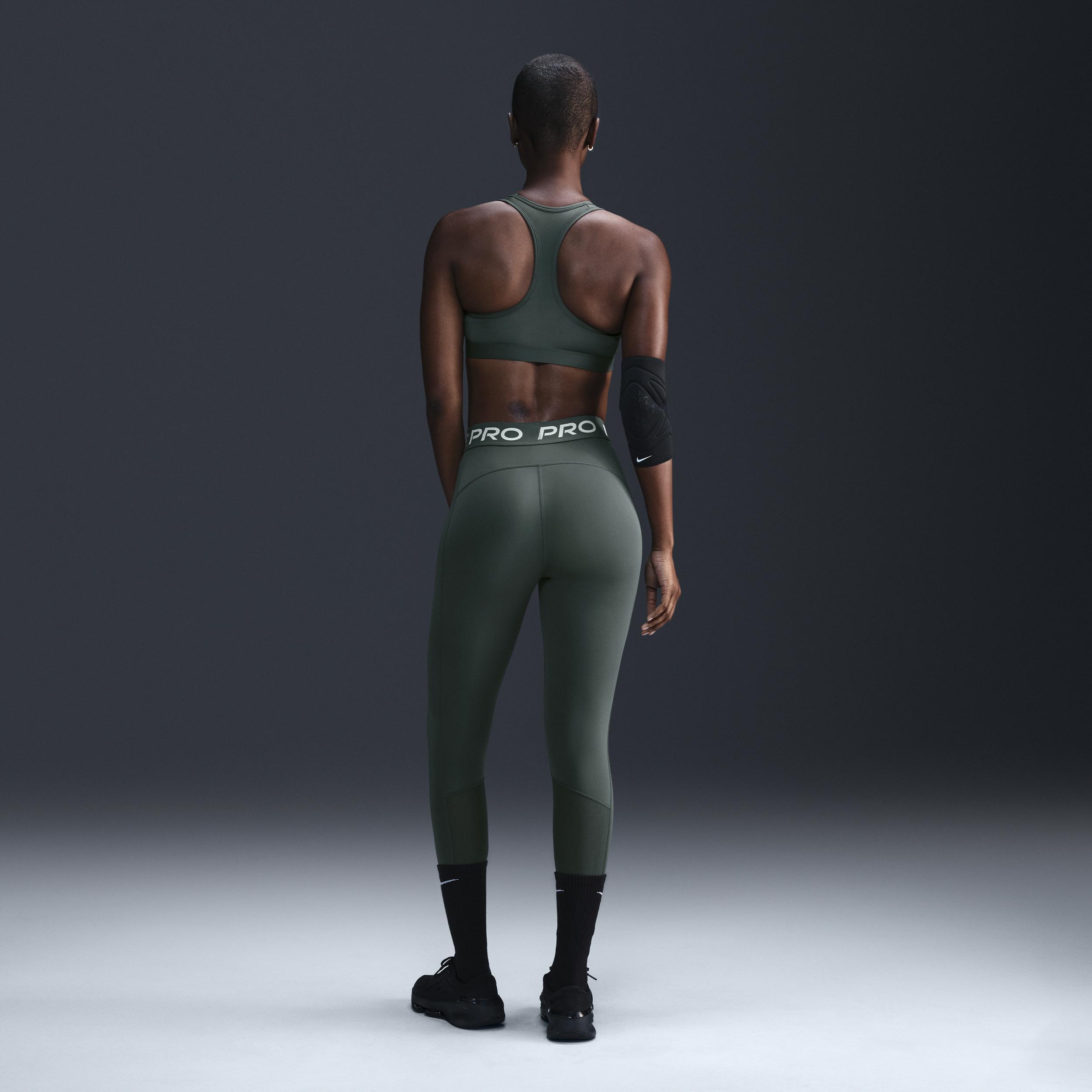 Nike Pro Women's Mid-Rise Mesh-Paneled Leggings Product Image