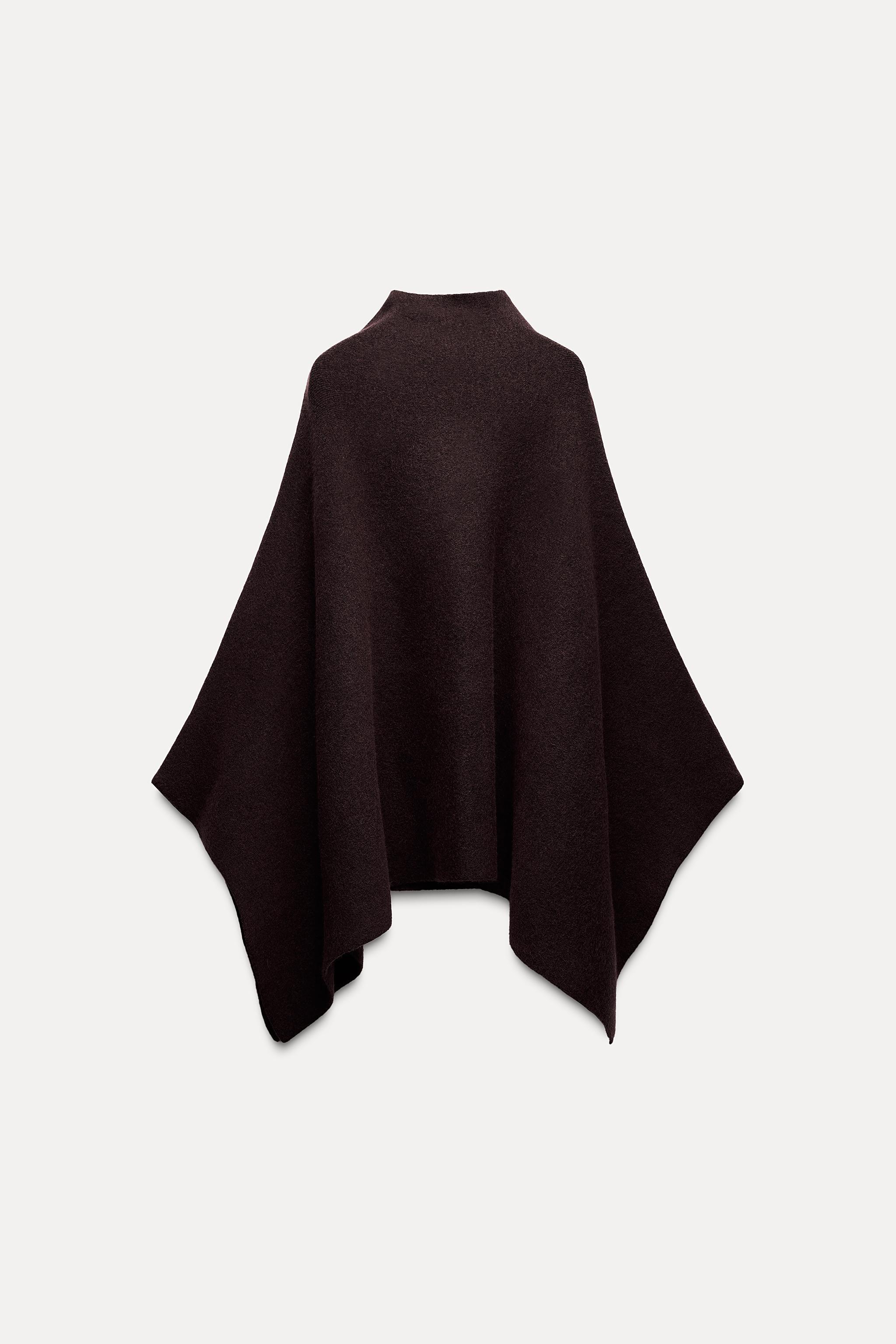 ASYMMETRIC KNIT CAPE Product Image