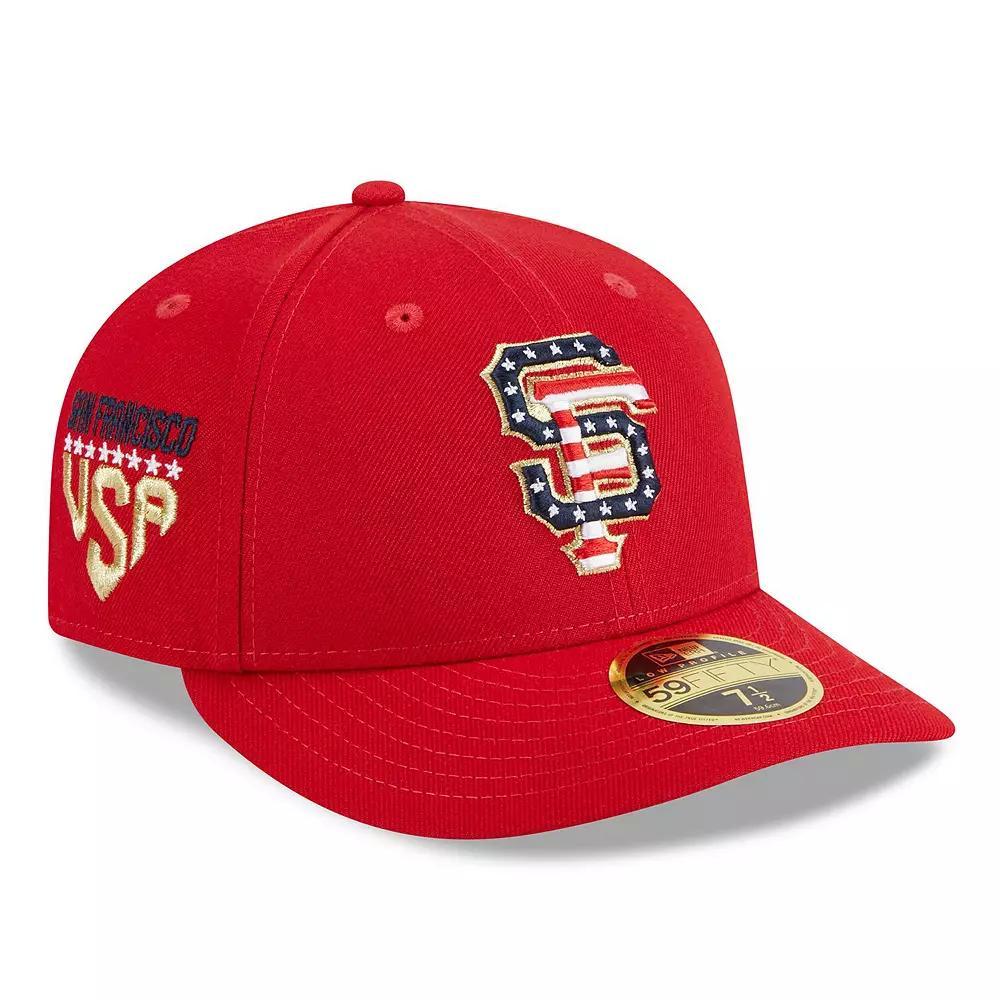 Men's New Era Red San Francisco Giants 2023 Fourth of July Low Profile 59FIFTY Fitted Hat,  Product Image
