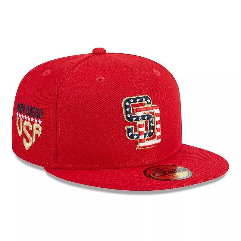 Men's New Era  Red Cincinnati Reds 2023 Fourth of July 59FIFTY Fitted Hat, Size: 7 1/8, Red Red Product Image
