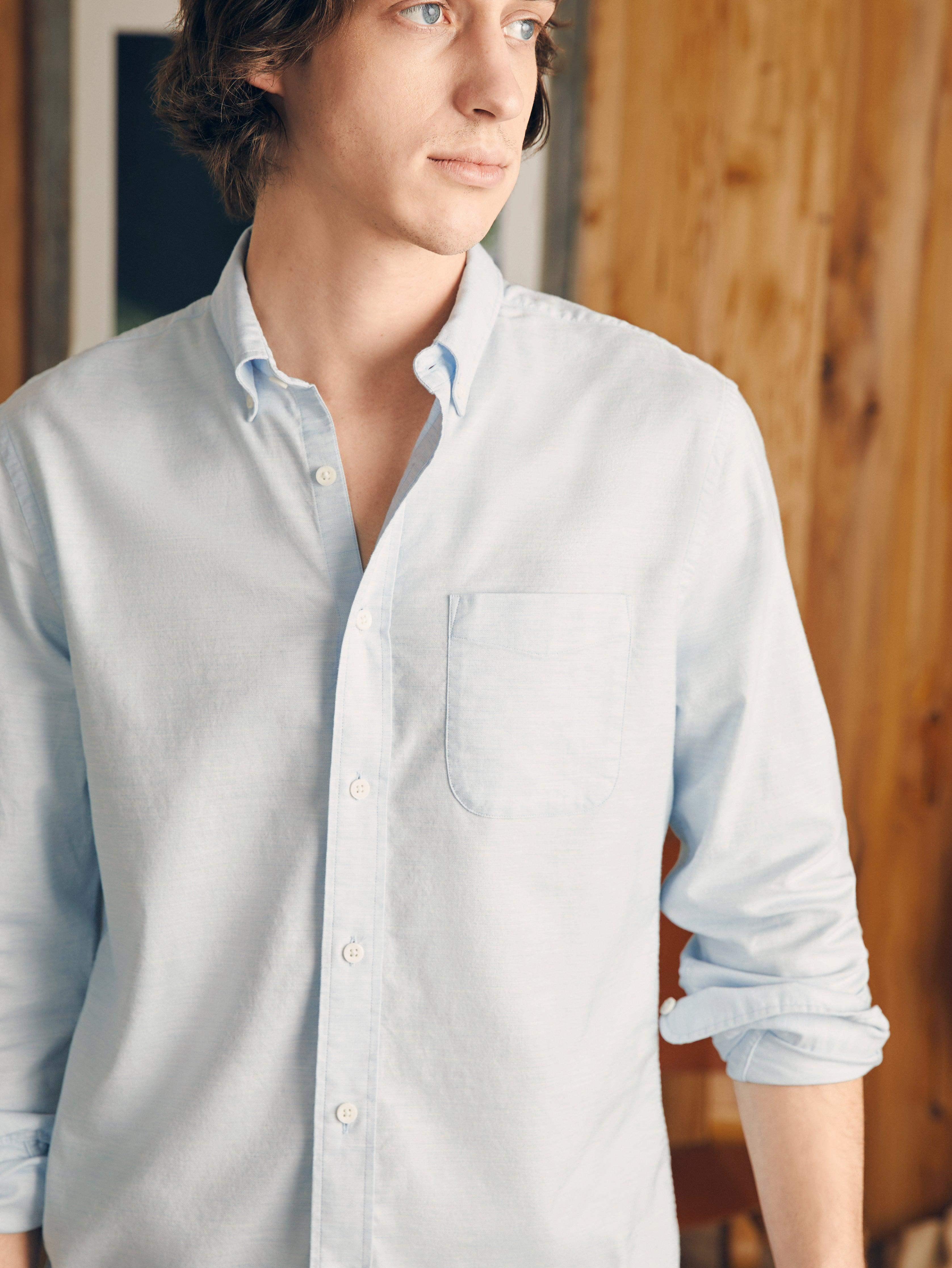 Supima Oxford Shirt - Blue Heather Male Product Image