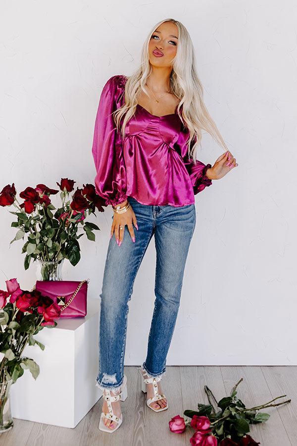 Genuine Reaction Babydoll Top In Sangria Product Image