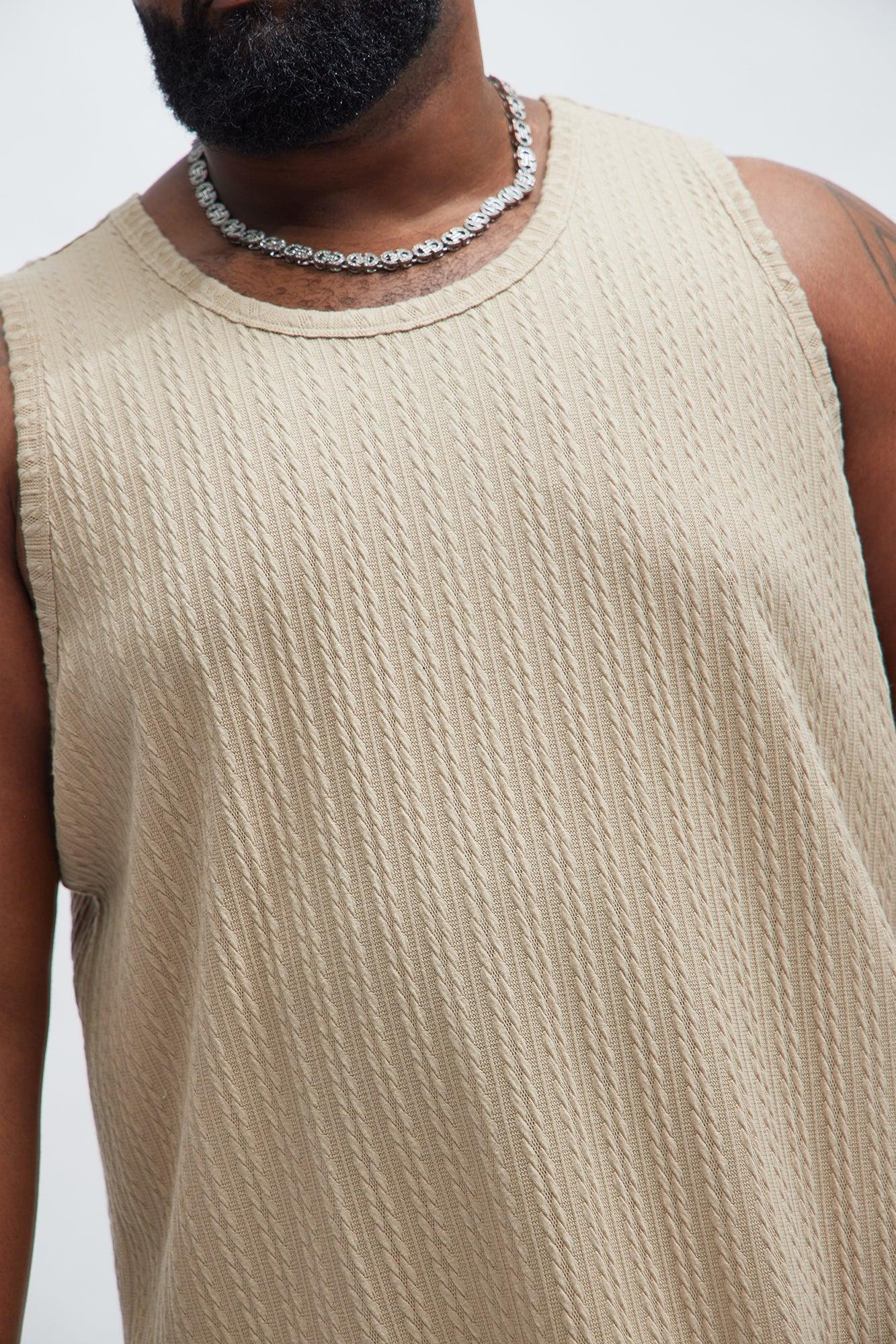 Kellen Textured Tank - Tan Product Image