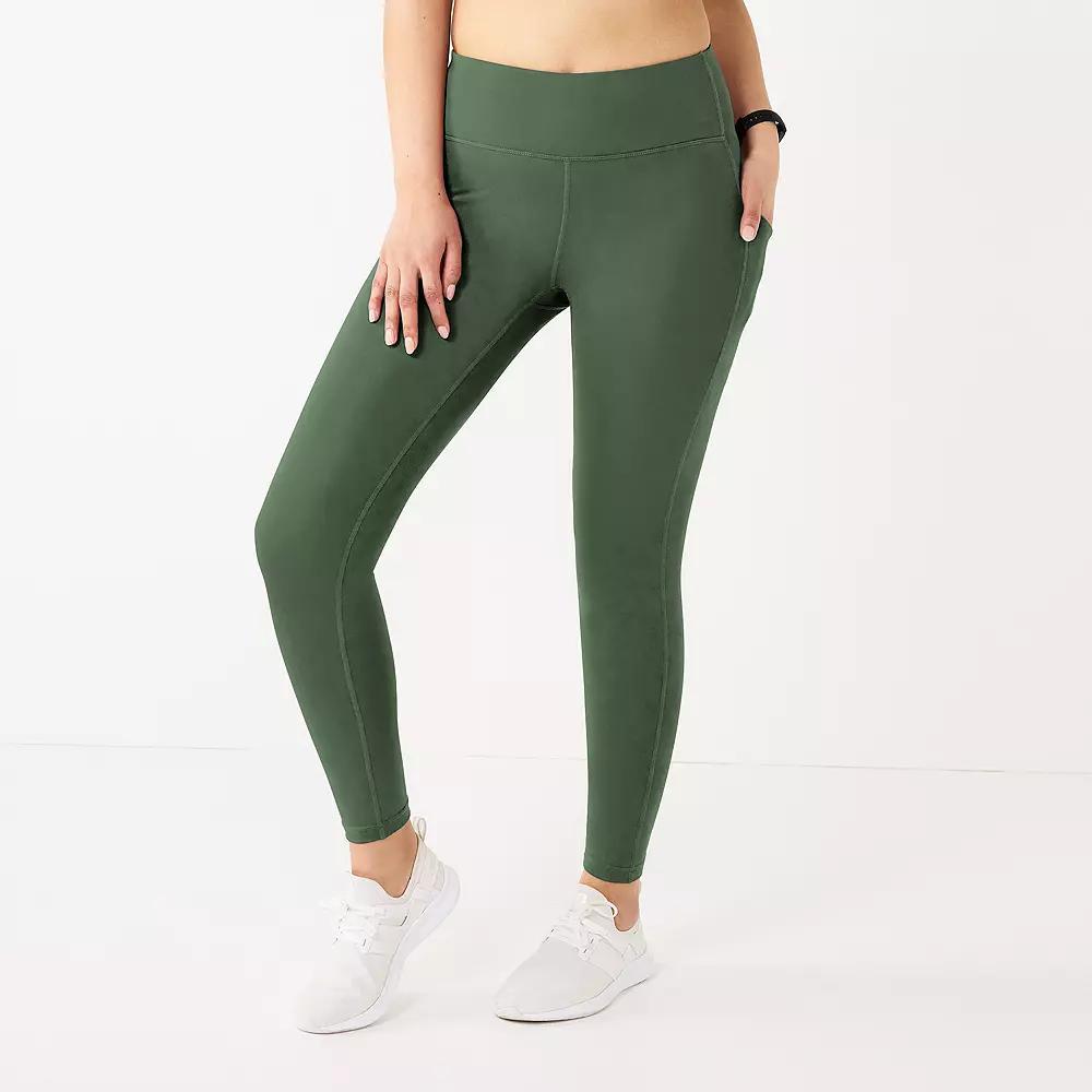 Women's Tek Gear® Ultrastretch High-Waisted Side Pocket 7/8 Leggings,  Product Image
