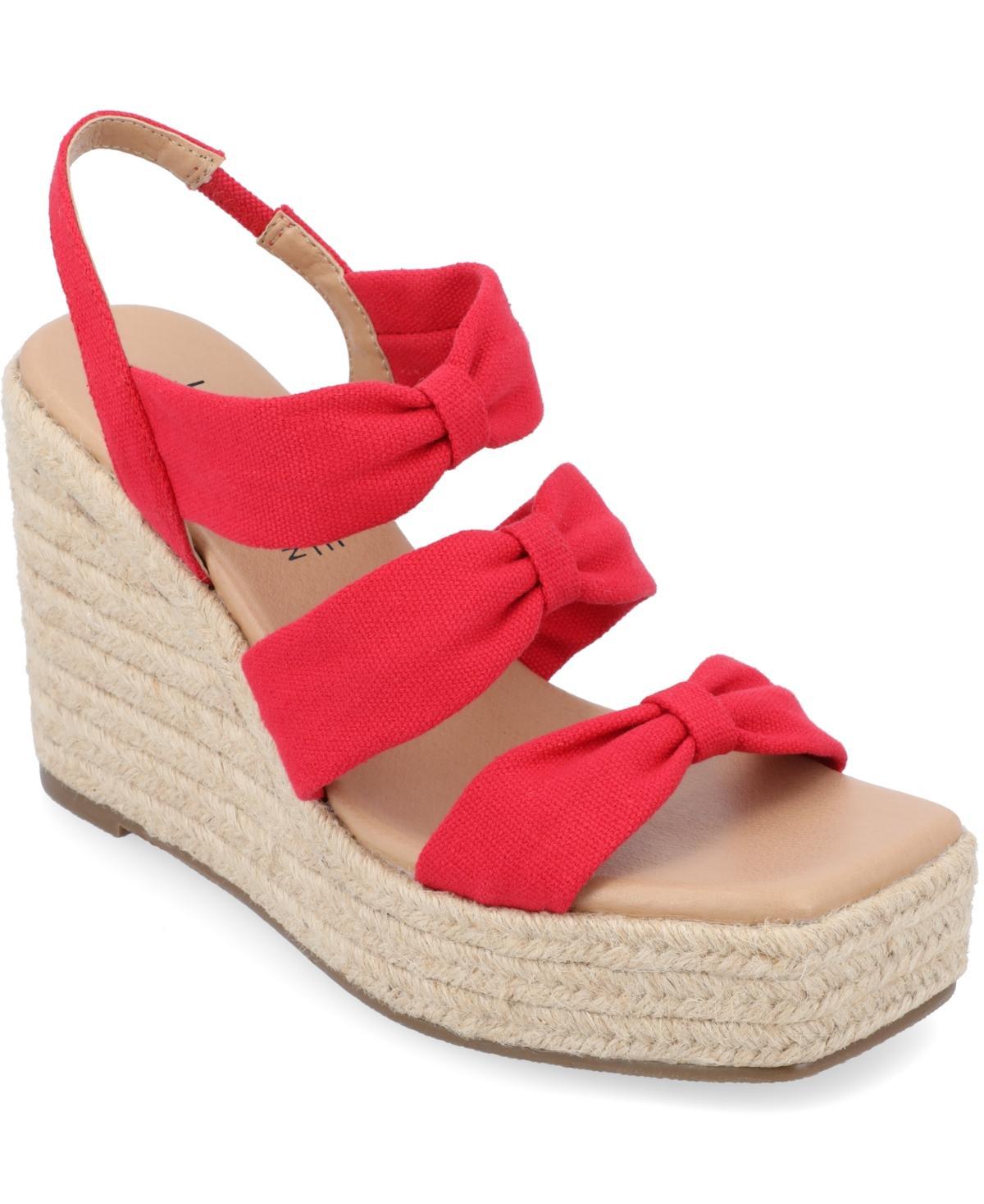 Journee Collection Womens Santorynn Platform Wedge Sandals Product Image