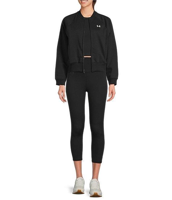 Under Armour Rival Fleece Crew Neck Long Sleeve Bomber Jacket Product Image