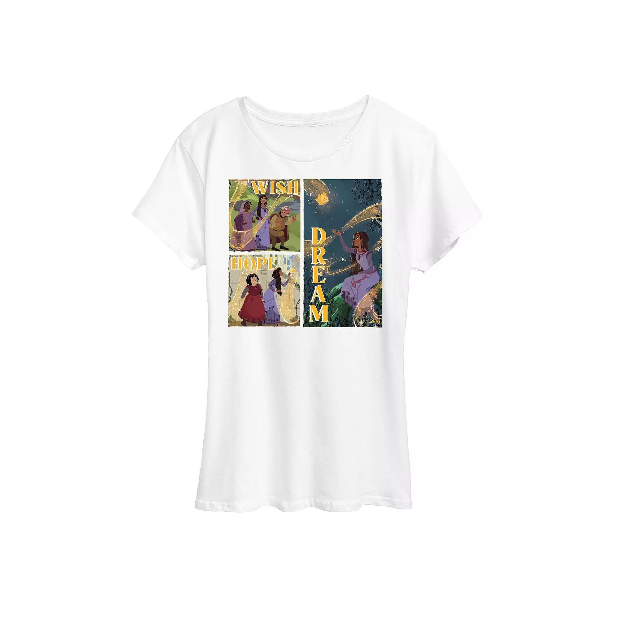 Disney's Wish Women's Wish Hope Dream Graphic Tee, Girl's, Size: Small, White Product Image