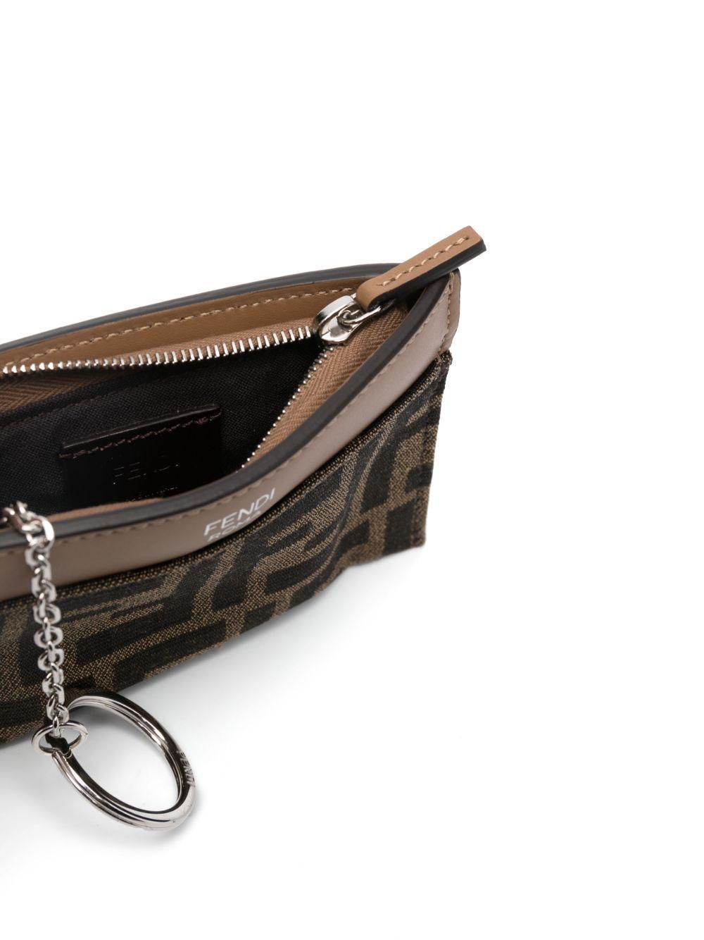 monogram-print leather cardholder  Product Image