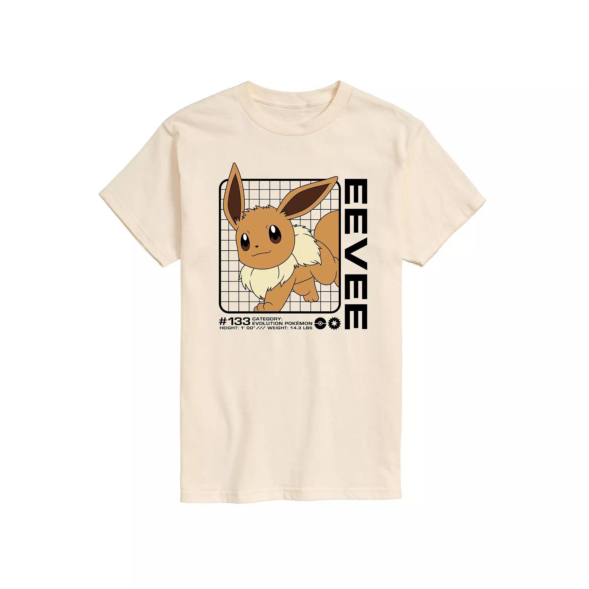 Men's Pokemon Eevee Stats Graphic Tee, Size: XL, Yellow Product Image