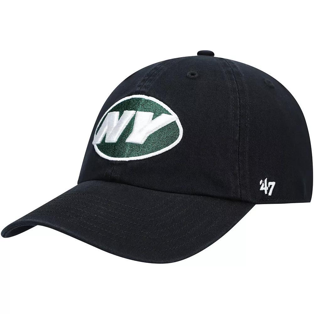 Men's '47 Black New York Jets Clean Up Alternate Adjustable Hat Product Image
