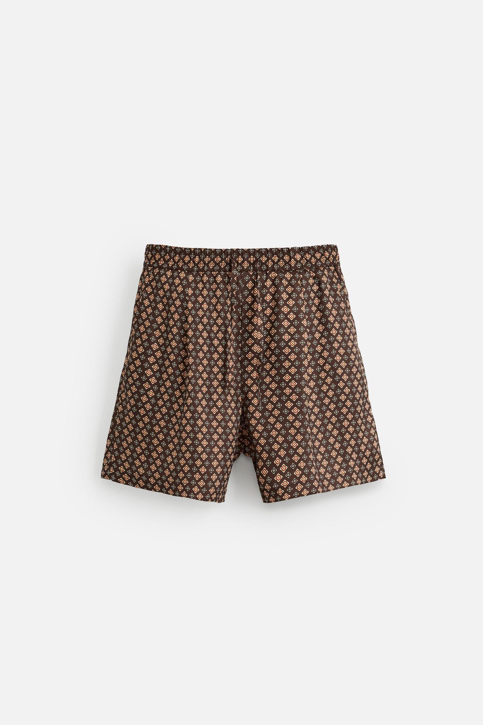 GEOMETRIC PRINT SHORTS Product Image