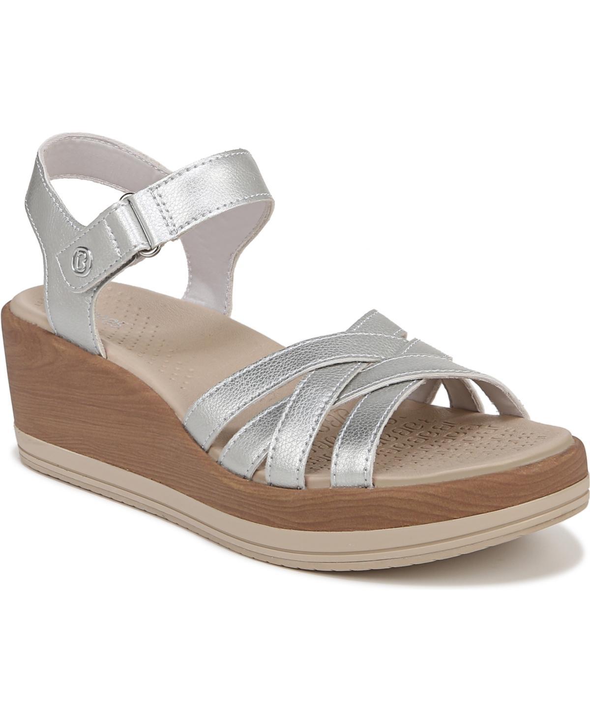 Bzees Rhythm Wedge Strappy Sandals Fabric) Women's Sandals Product Image