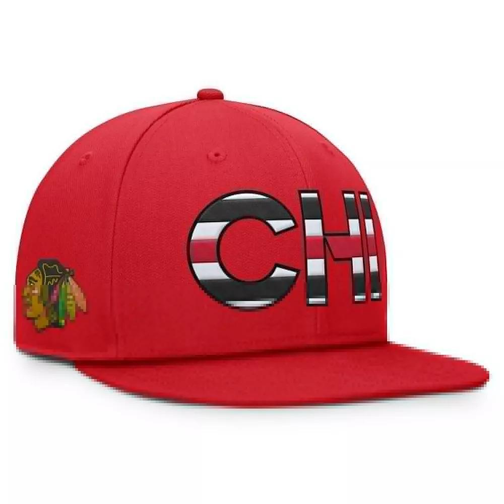 Men's Fanatics Red Chicago Blackhawks Authentic Pro Team Rink Snapback Hat Product Image