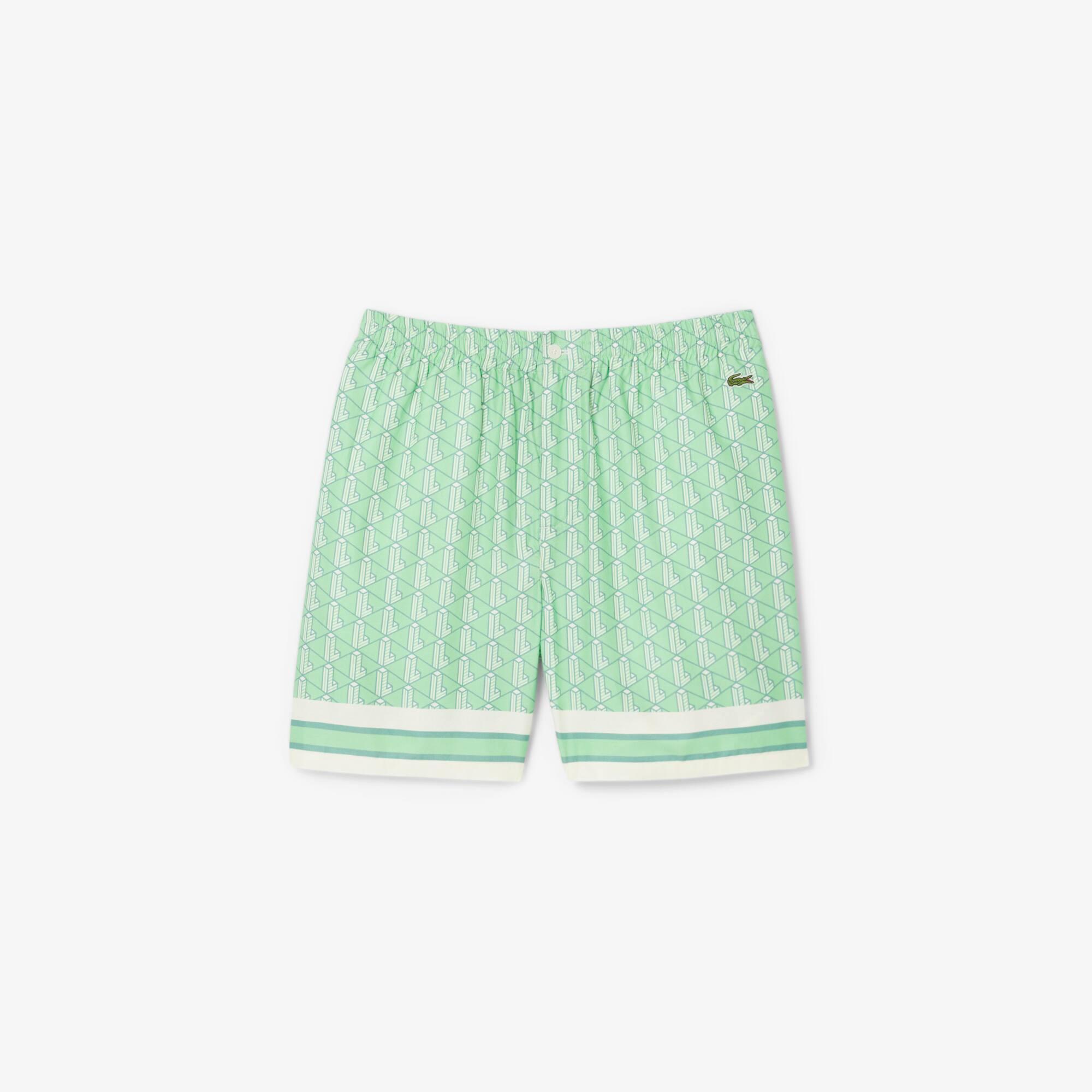 Lightweight Monogram Print Shorts Product Image