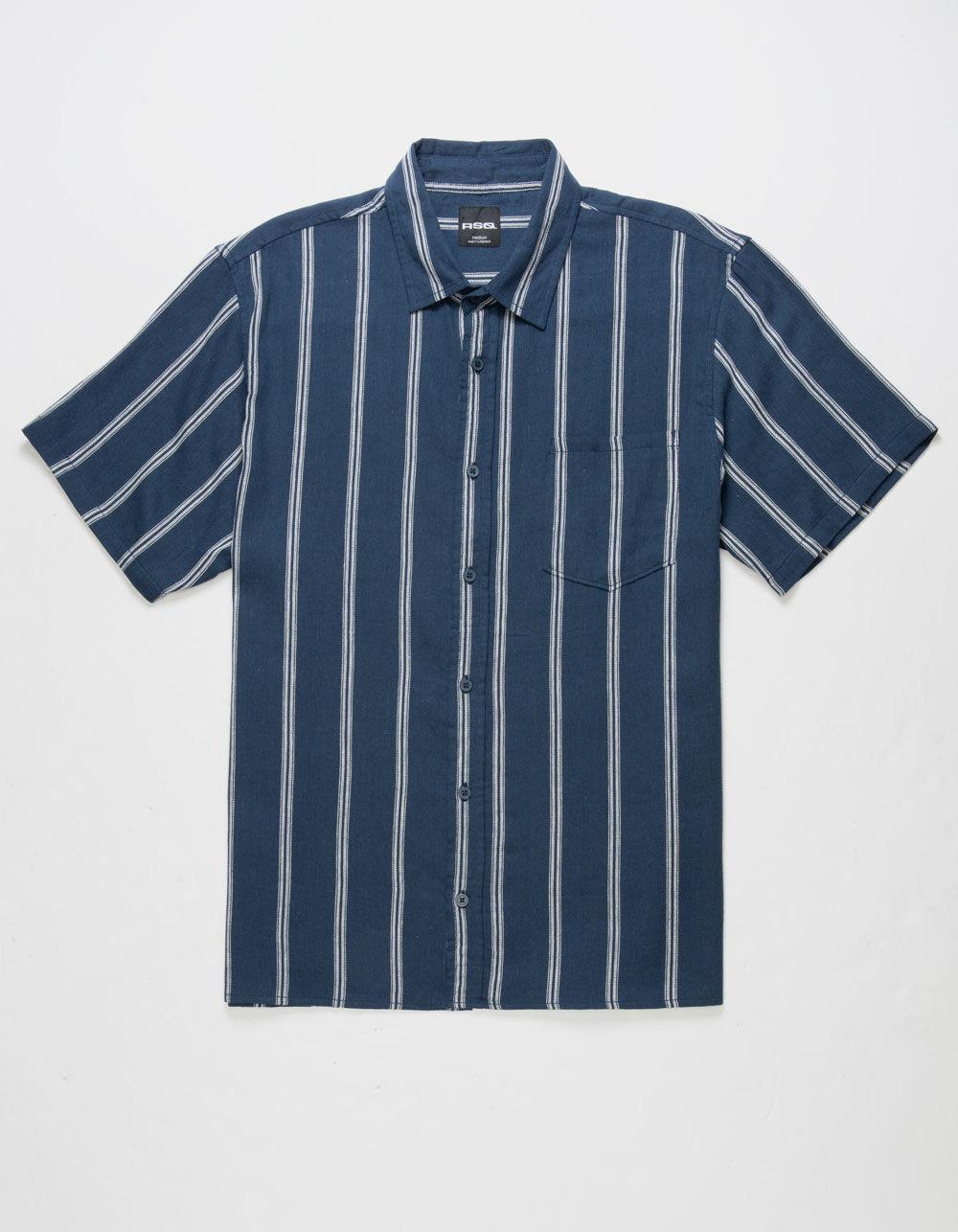 RSQ Mens Stripe Linen Blend Shirt Product Image