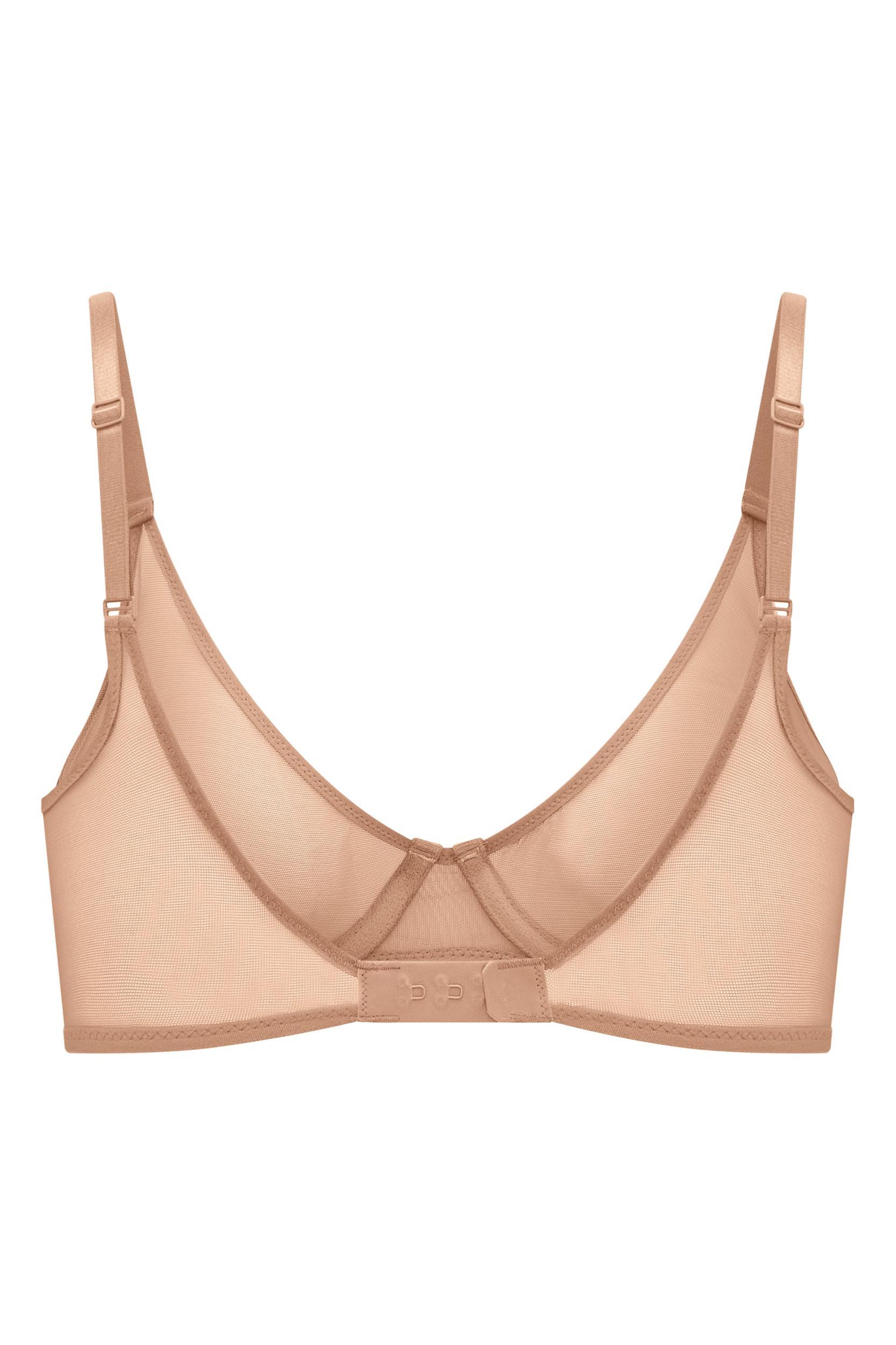 Soft Mesh Single Layer Underwired Bra in Warm Peach Product Image