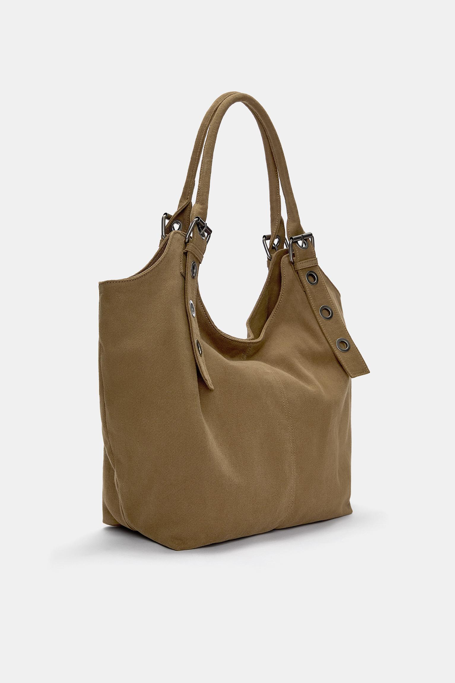 Buckled canvas tote bag Product Image