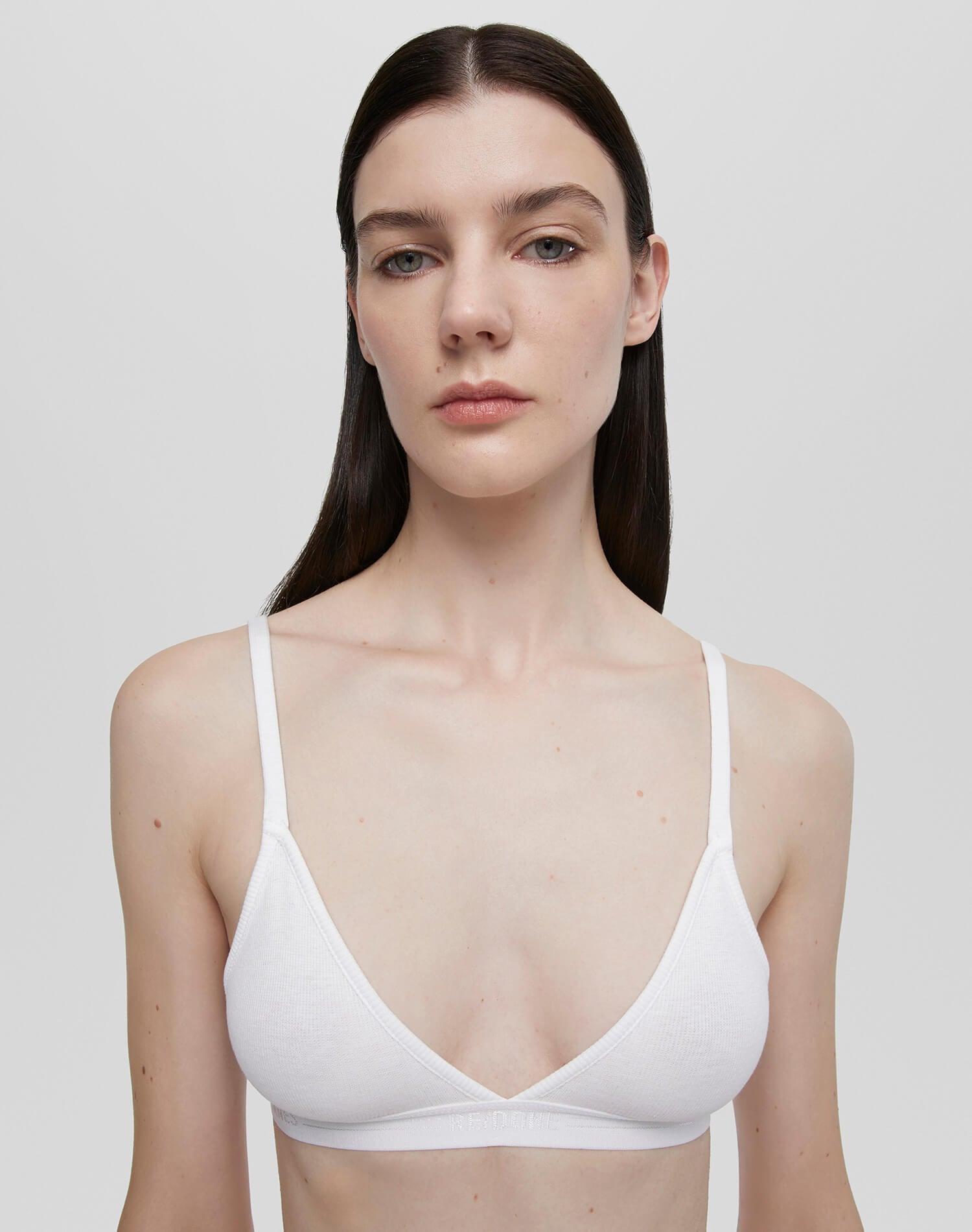 Hanes Ribbed Triangle Bra - Optic White Product Image