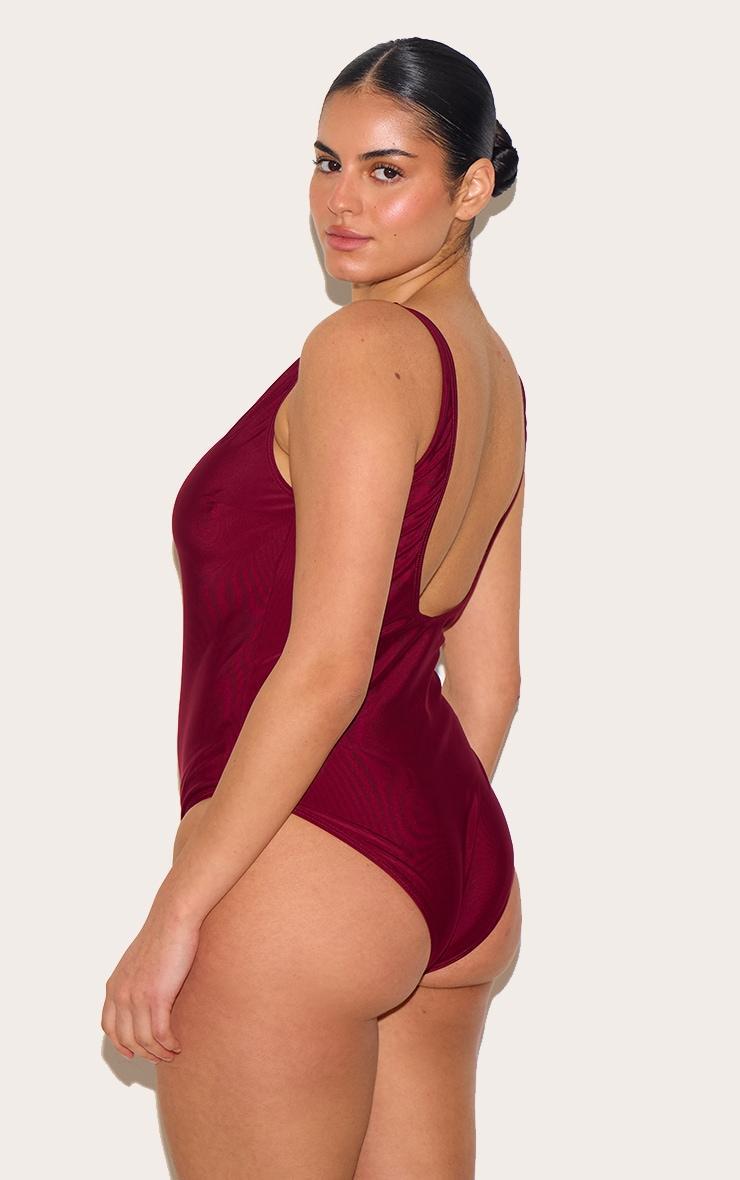 Plus Berry Basic Scoop Swimsuit Product Image
