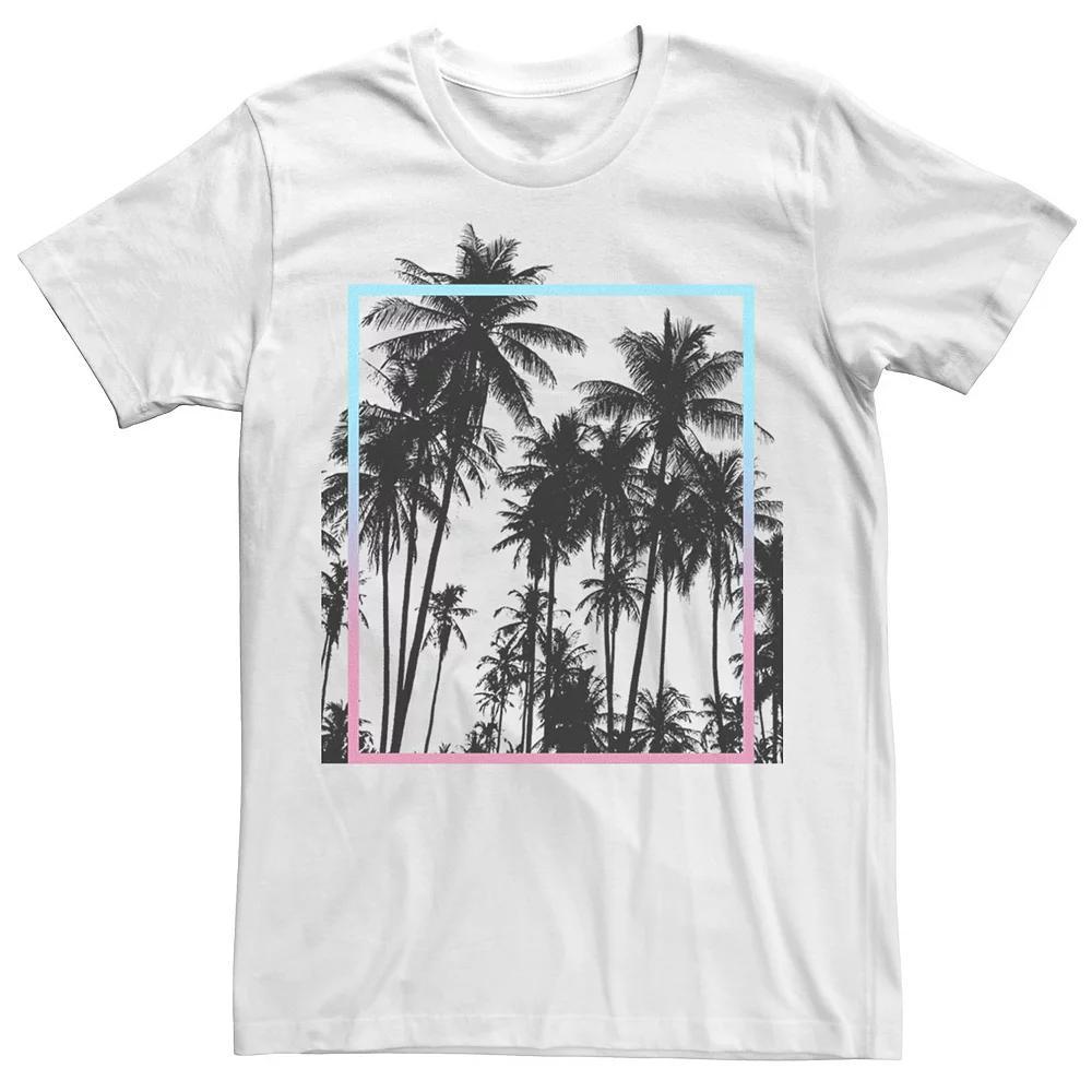 Big & Tall Paradise Palm Trees Gradient Box Design Tee, Men's,  Product Image