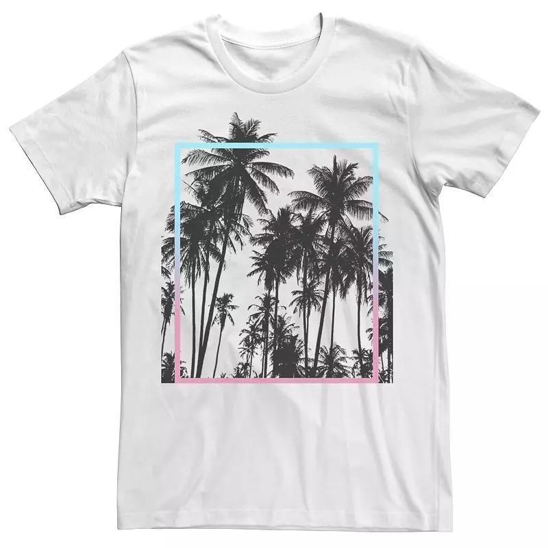 Big & Tall Paradise Palm Trees Gradient Box Design Tee, Men's,  Product Image