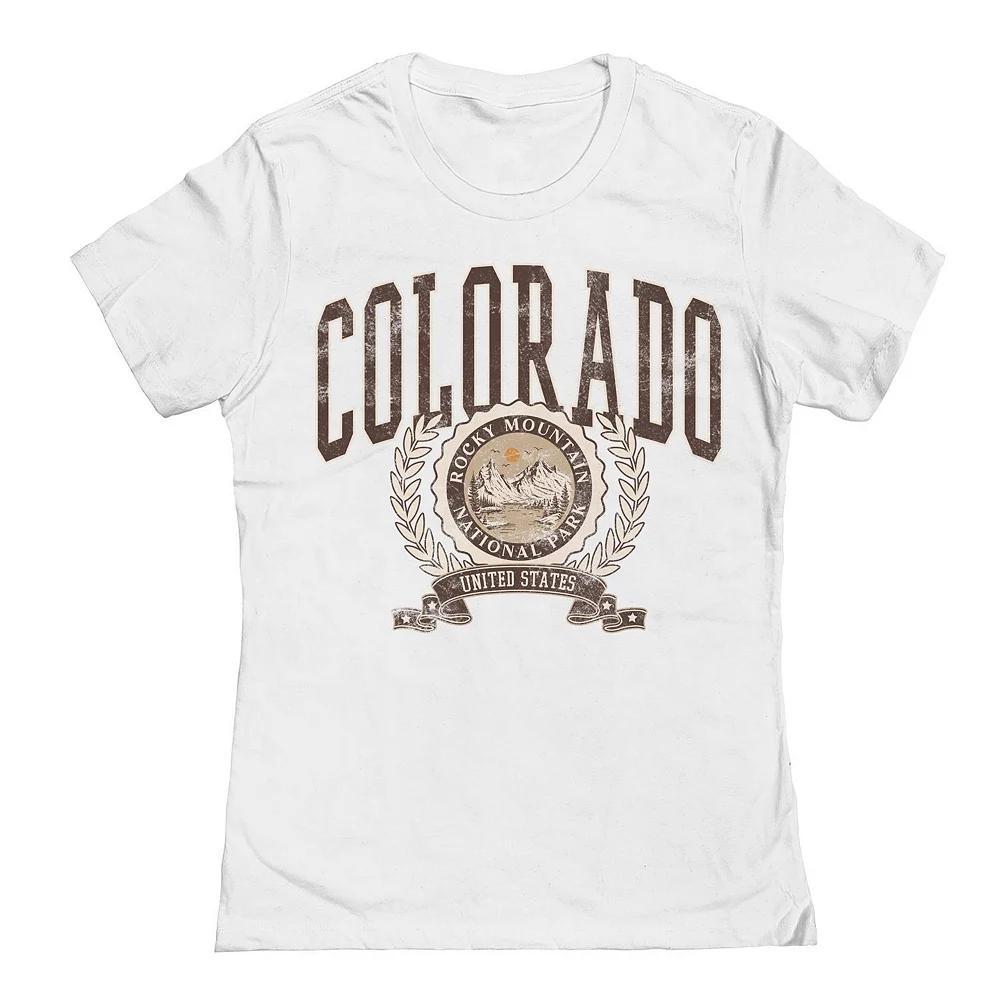 Junior's Colorado Crest Graphic Tee, Girl's, Size: XXL, White Product Image