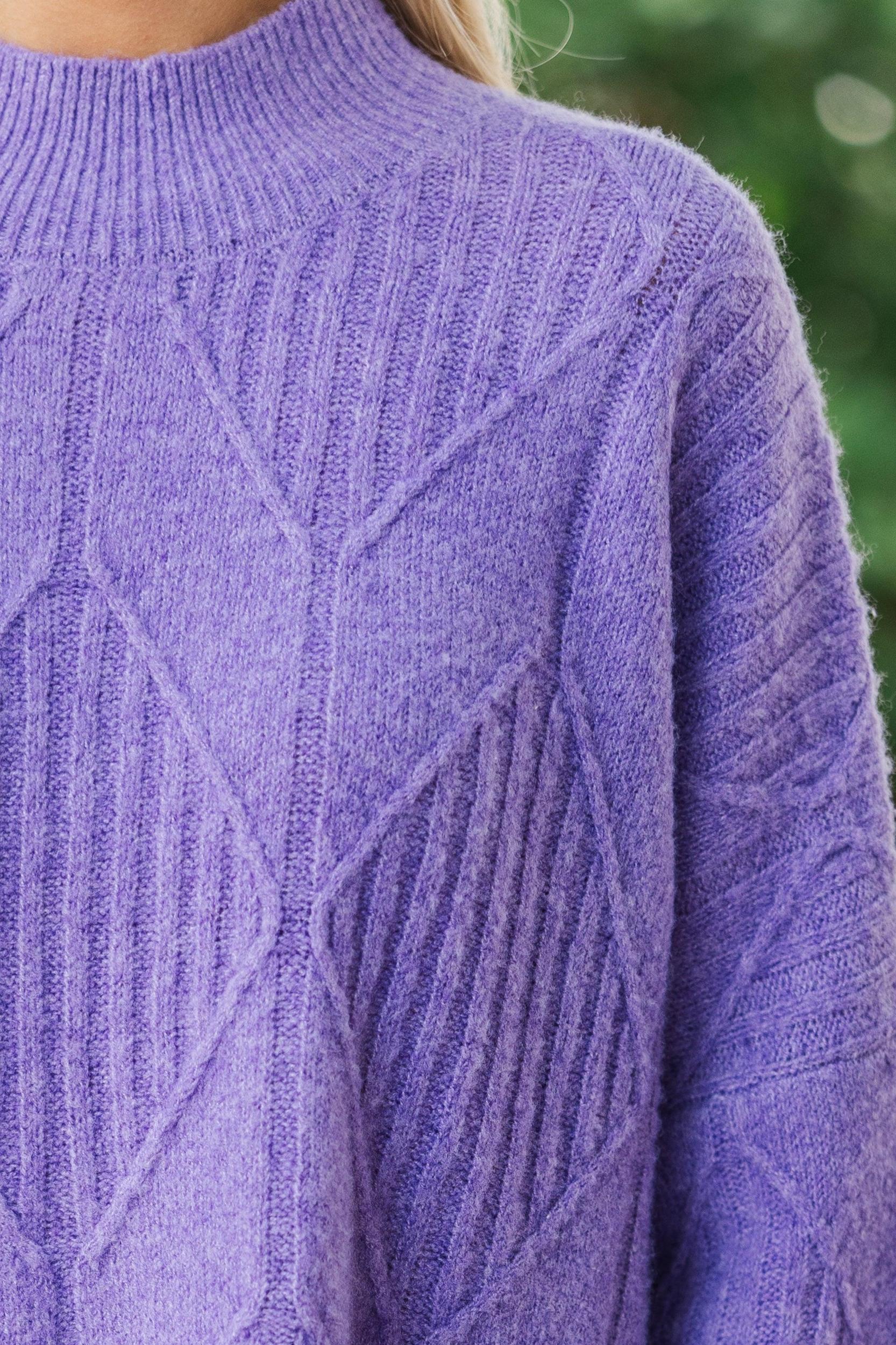 Walk The Walk Lavender Purple Sweater Female Product Image