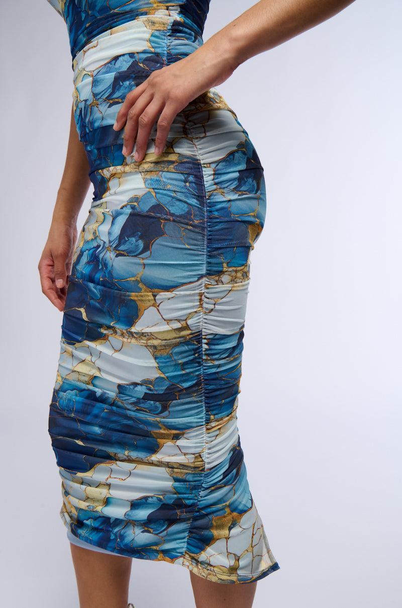 LORRAINE PRINTED MESH MIDI DRESS Product Image