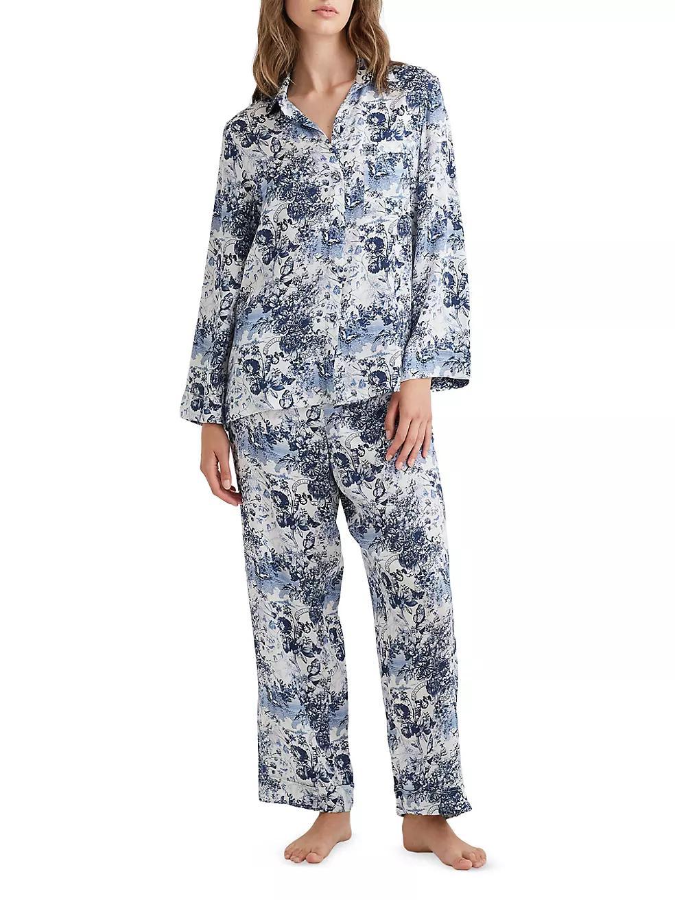 Toile De Jouy Silk Pajamas Product Image