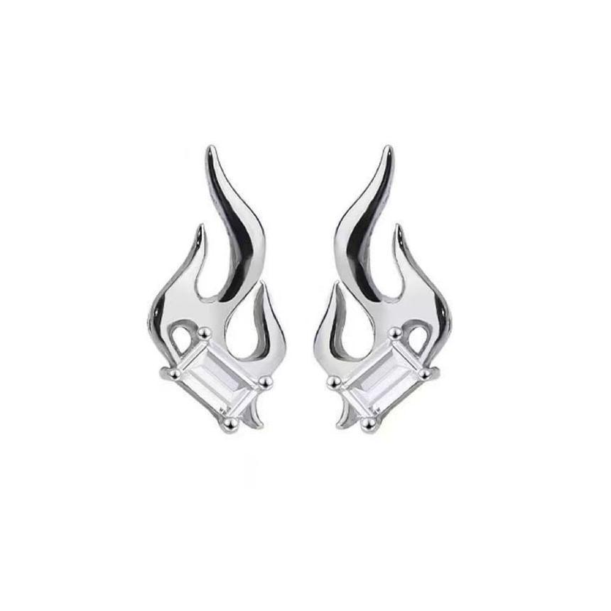 Flame Rhinestone Alloy Stud Earring (Various Designs) / Set Product Image