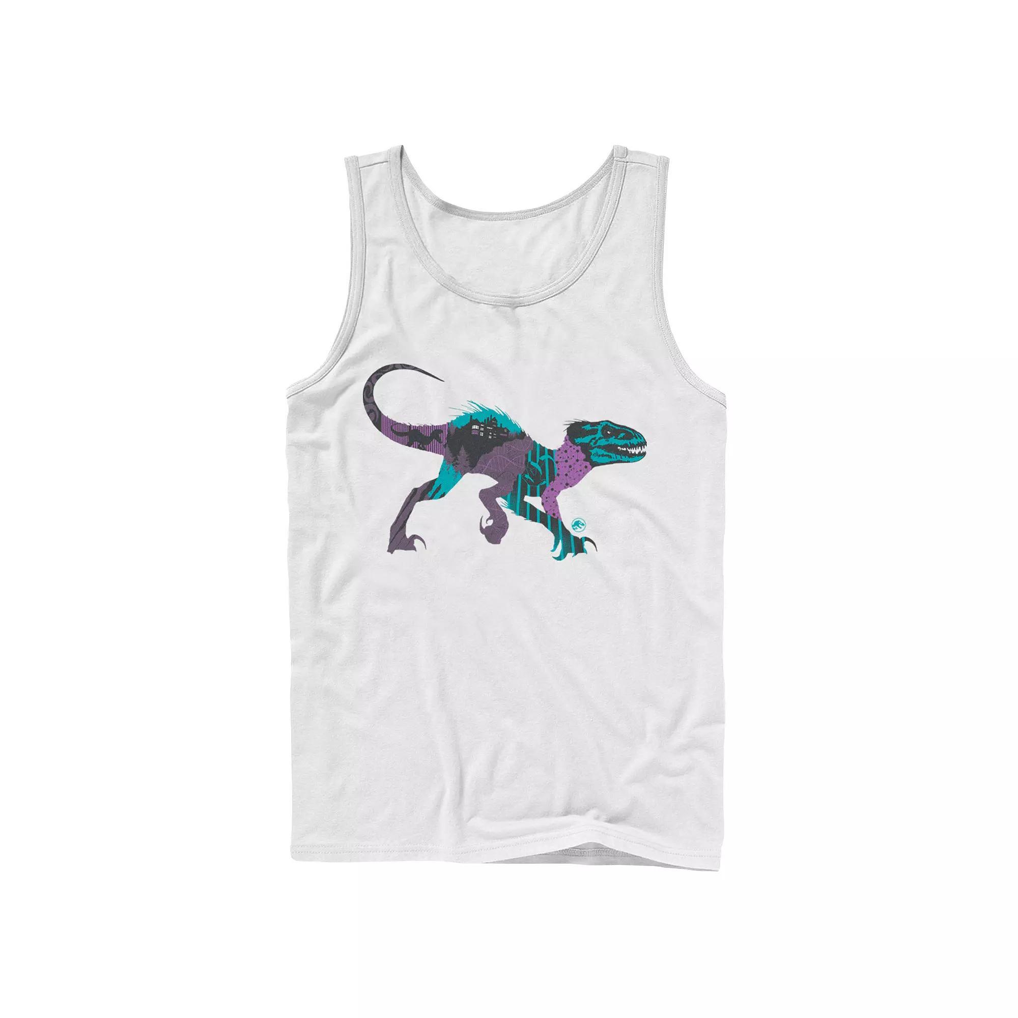 Men's Jurassic World Raptor DNA Scene Fill Tank Top,  Product Image