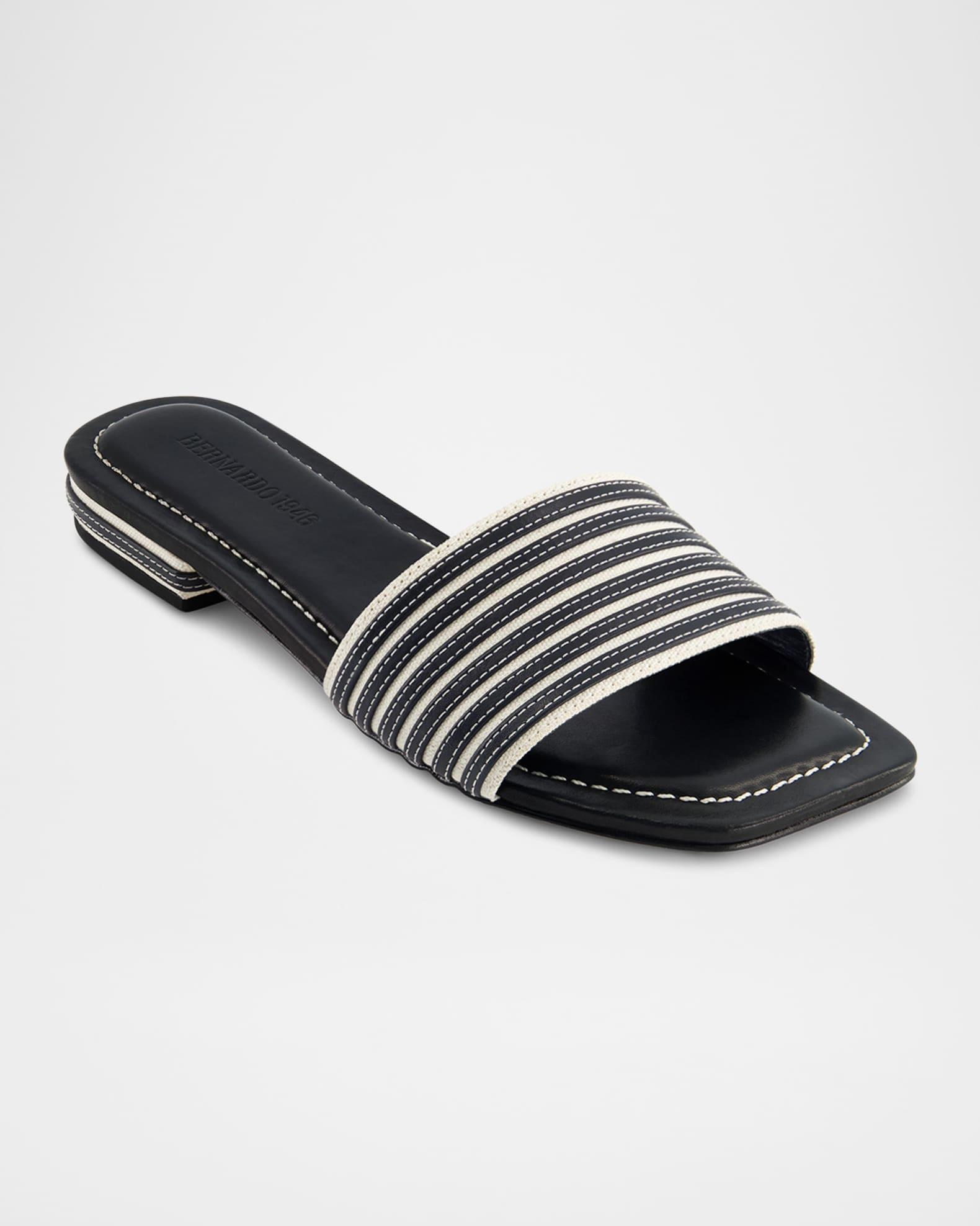 Myko Bicolor Flat Slide Sandals Product Image