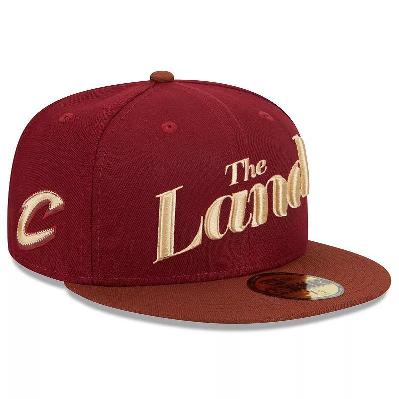 Mens New Era Wine/Brown Cleveland Cavaliers 2023/24 City Edition 59FIFTY Fitted Hat Product Image