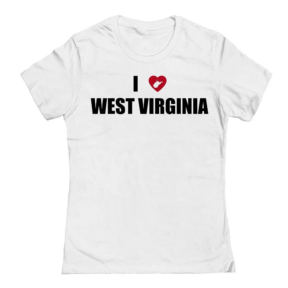 Junior's I Heart West Virginia Graphic Tee, Women's,  Product Image