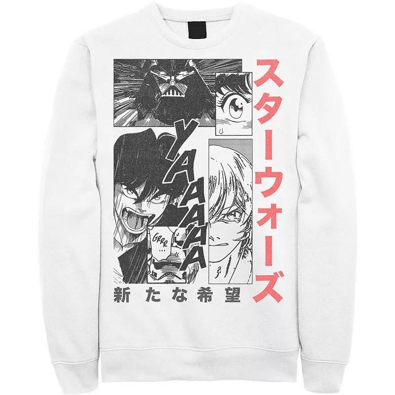 Men's Star Wars Manga Comic Panels Sweatshirt, Size: Small, Athletic Grey Product Image