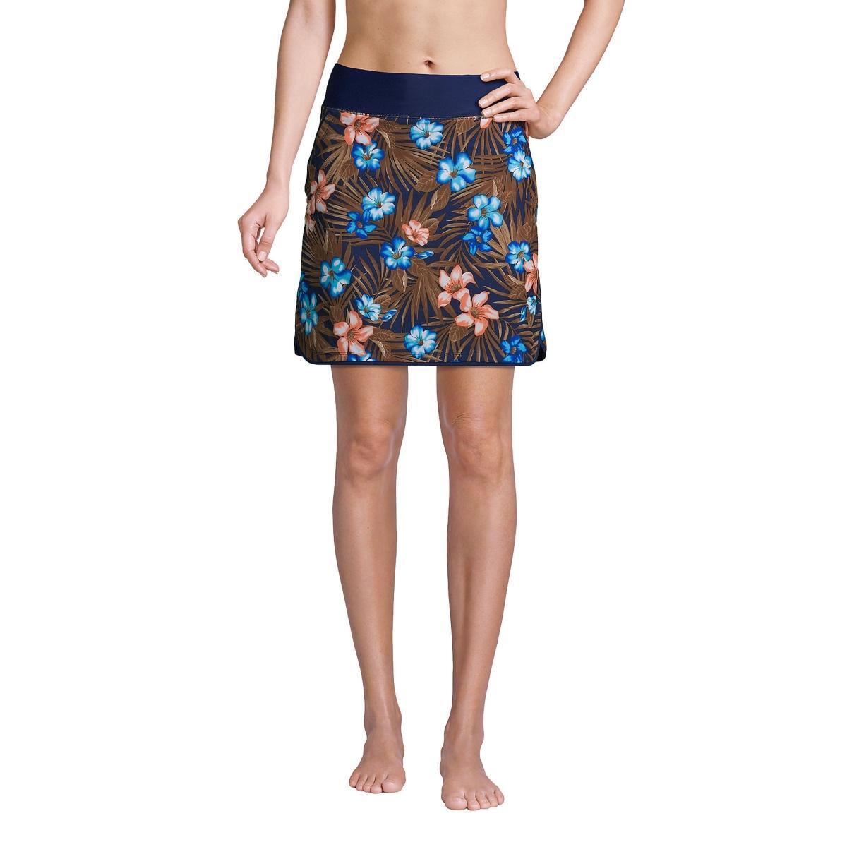 Womens Lands End Quick Dry Active Swim Skort Blue Paisley Product Image