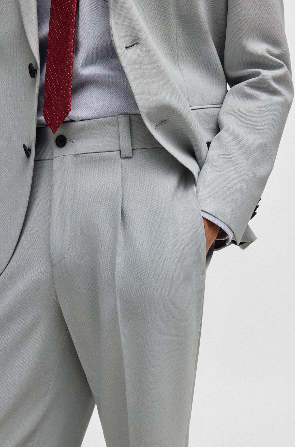 Modern-fit trousers in stretch twill with front crease Product Image