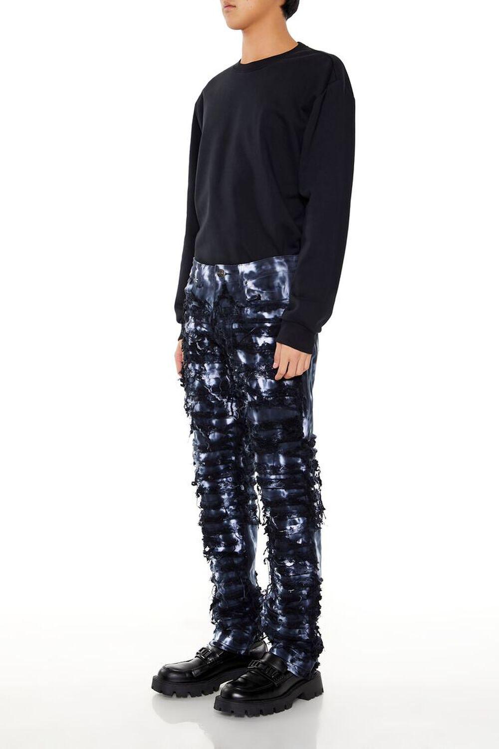 Destroyed Bleach Dye Slim-Fit Jeans | Forever 21 Product Image