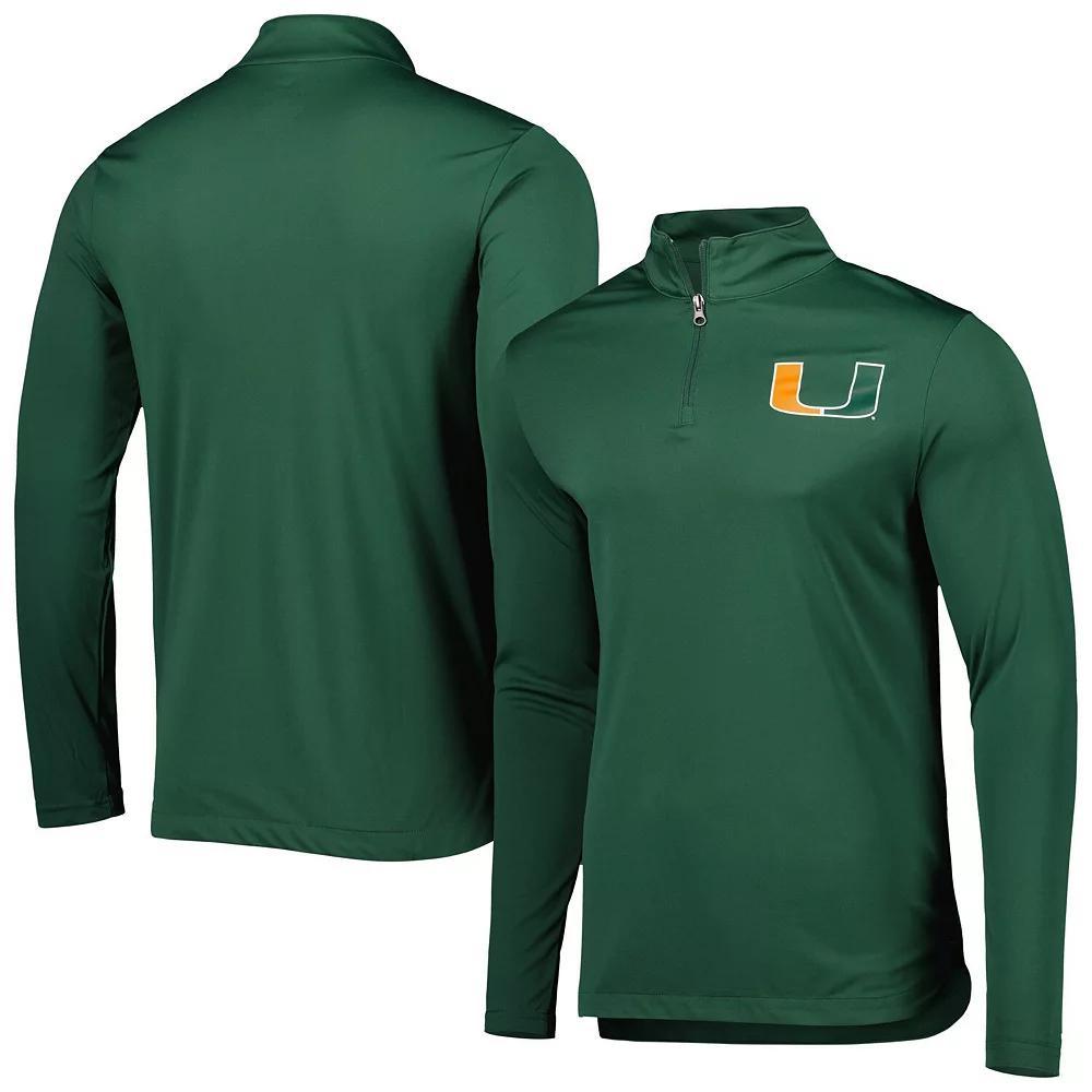 Men's Fanatics Branded Green Miami Hurricanes Tough Minded Quarter-Zip Top, Size: XL Product Image