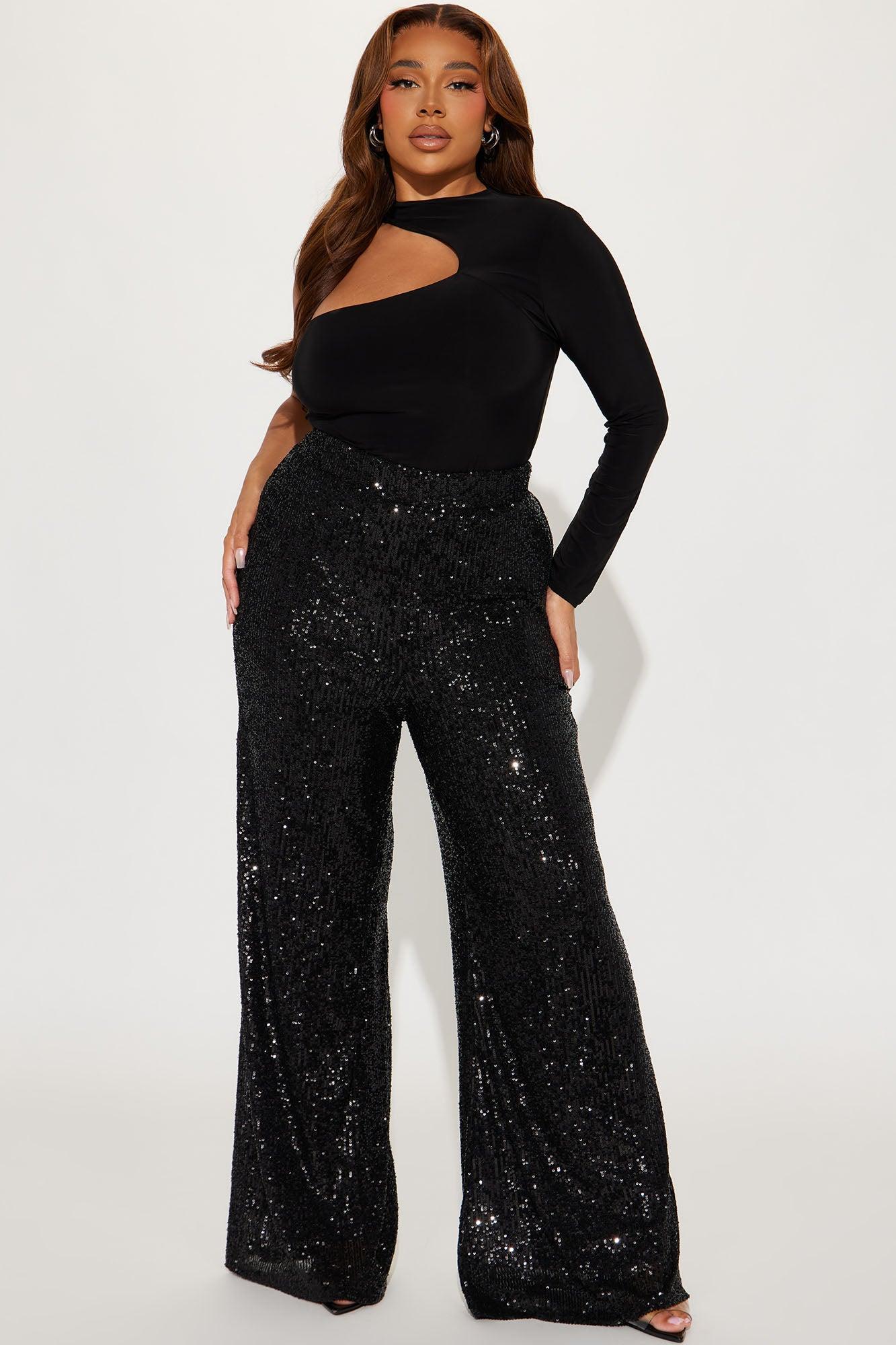 After Glow Sequin Flare Pant - Black Product Image