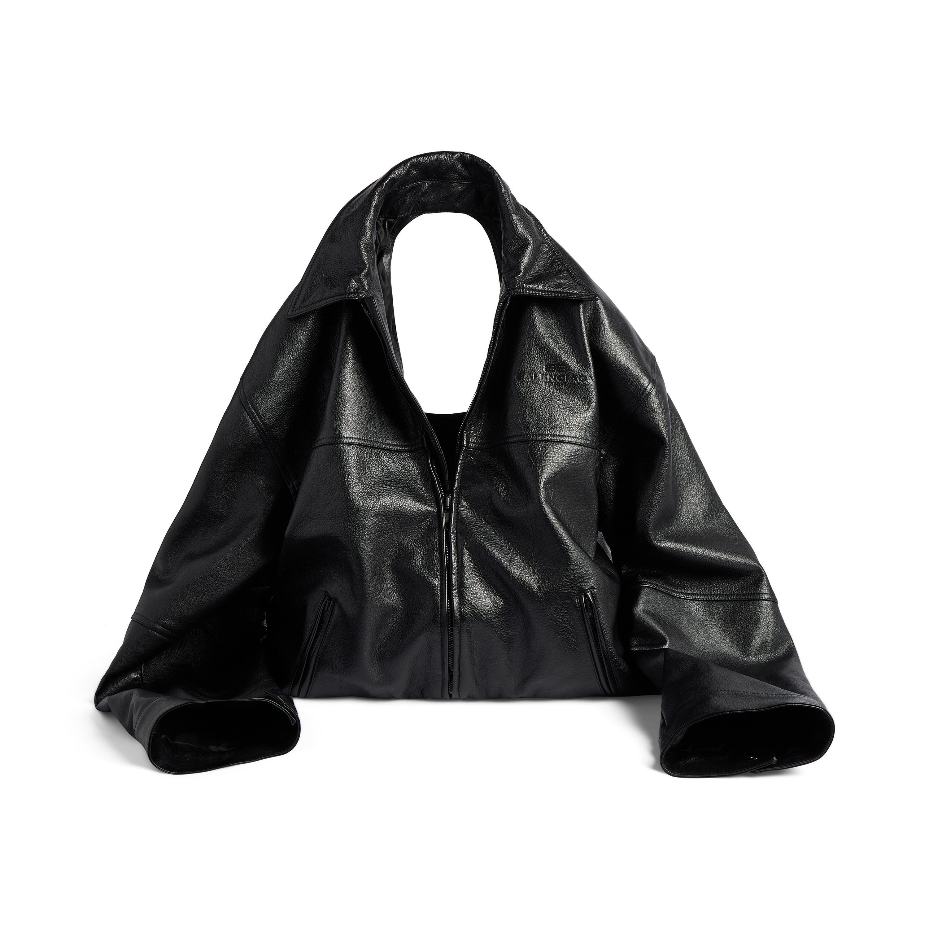 Men's Garde Robe Leather Jacket Bag  in Black Product Image