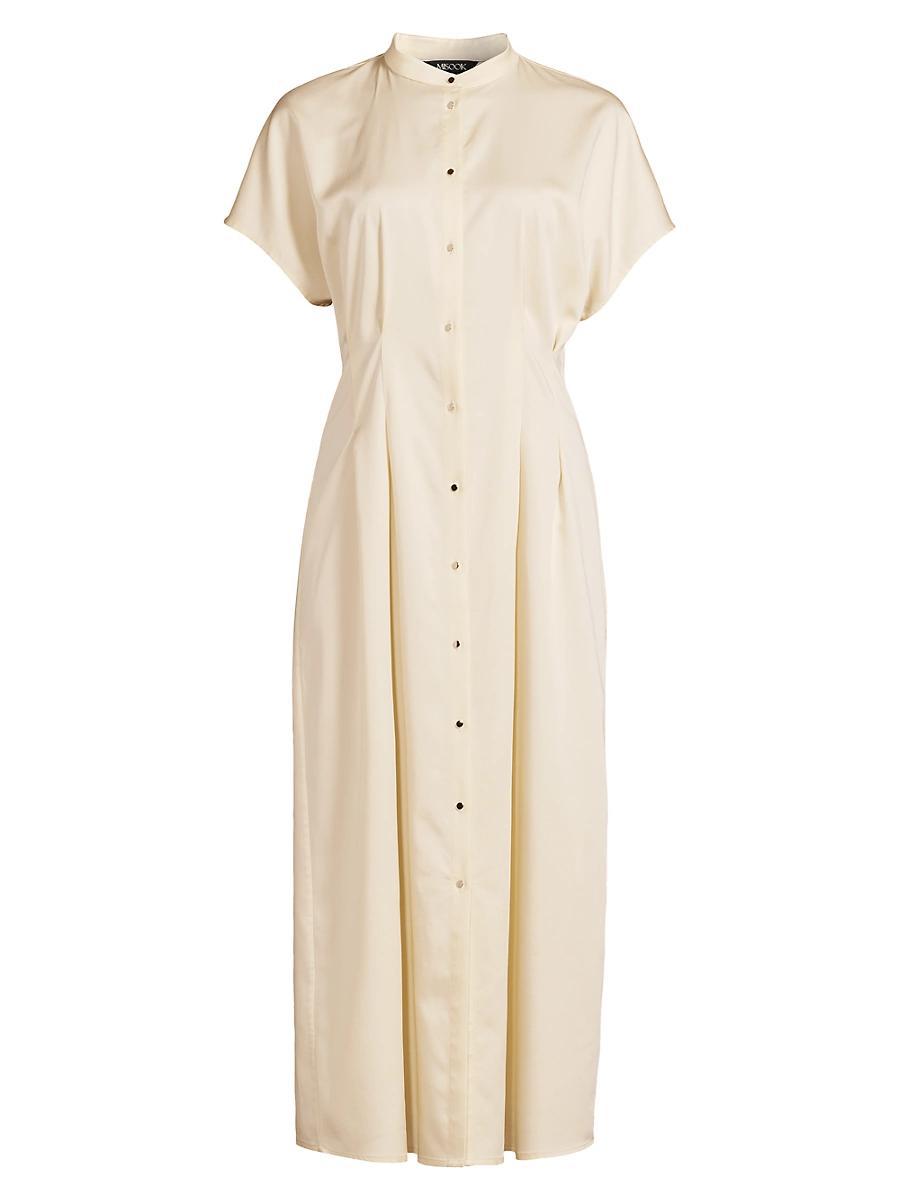 Womens Darted Button-Front Midi-Dress Product Image