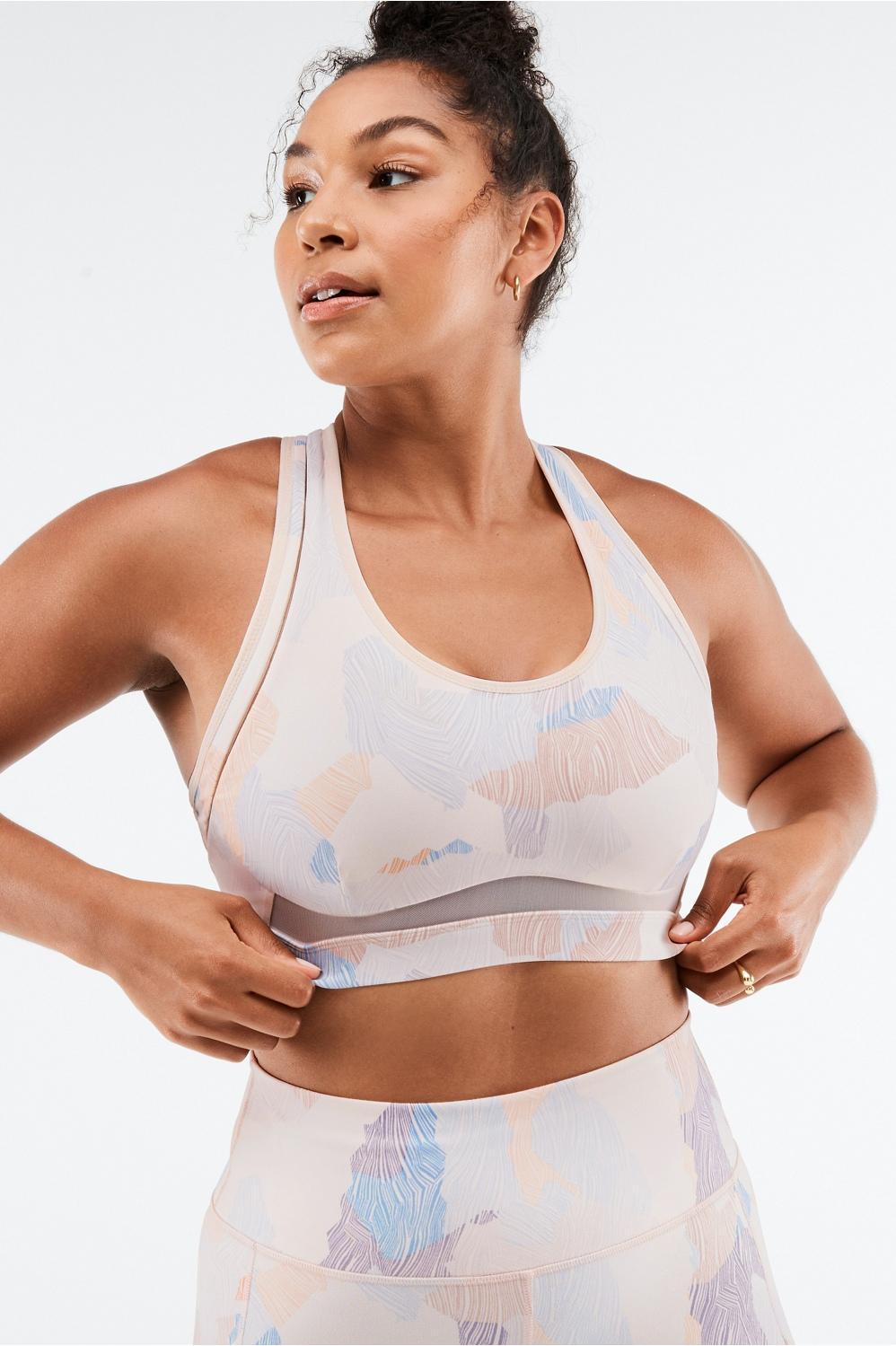 Fabletics Belle High Impact Sports Bra Womens Arid/Warm Sand plus Size 4X Product Image