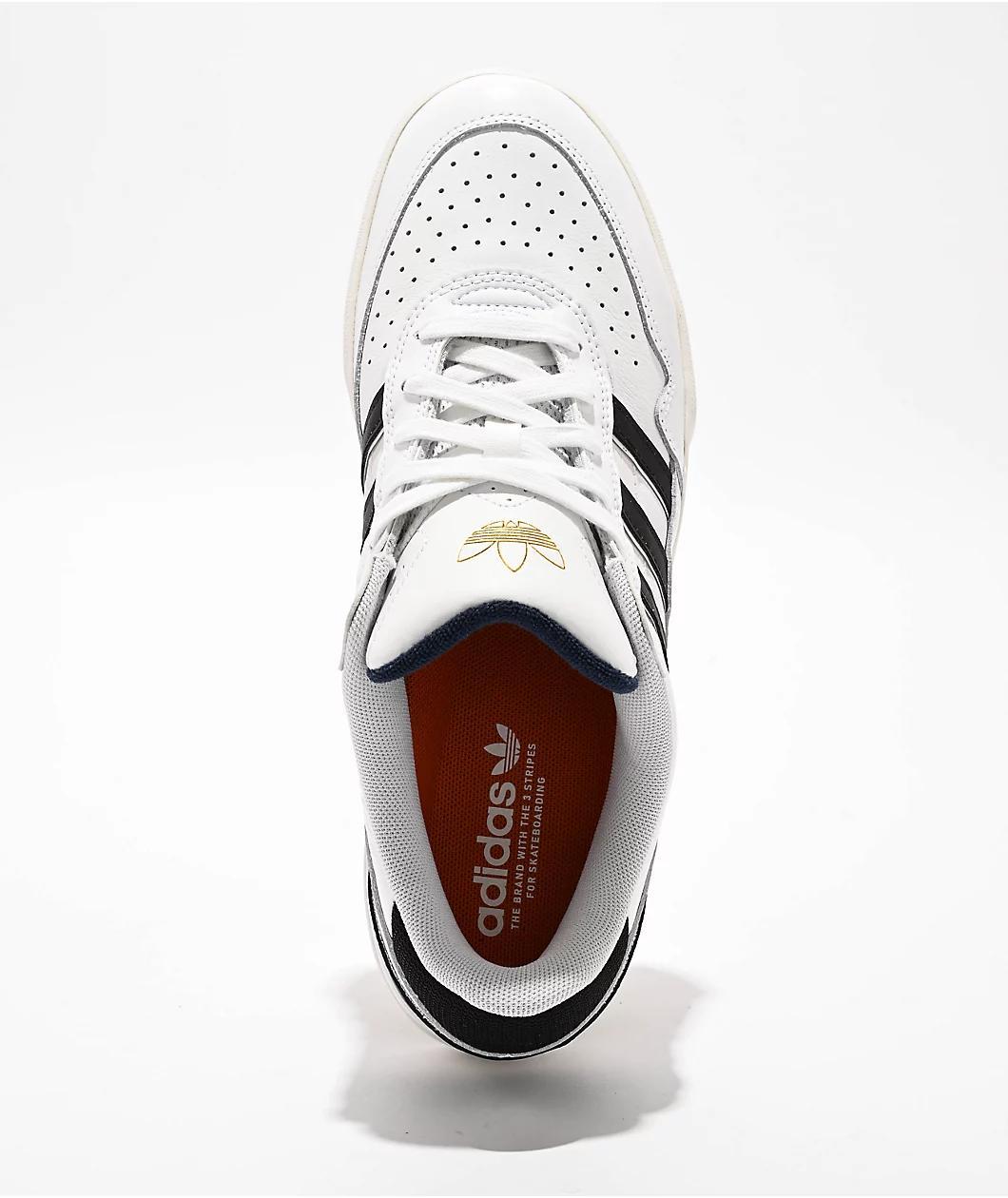 adidas Tyshawn II Cloud White, Core Black & Collegiate Navy Skate Shoes Product Image