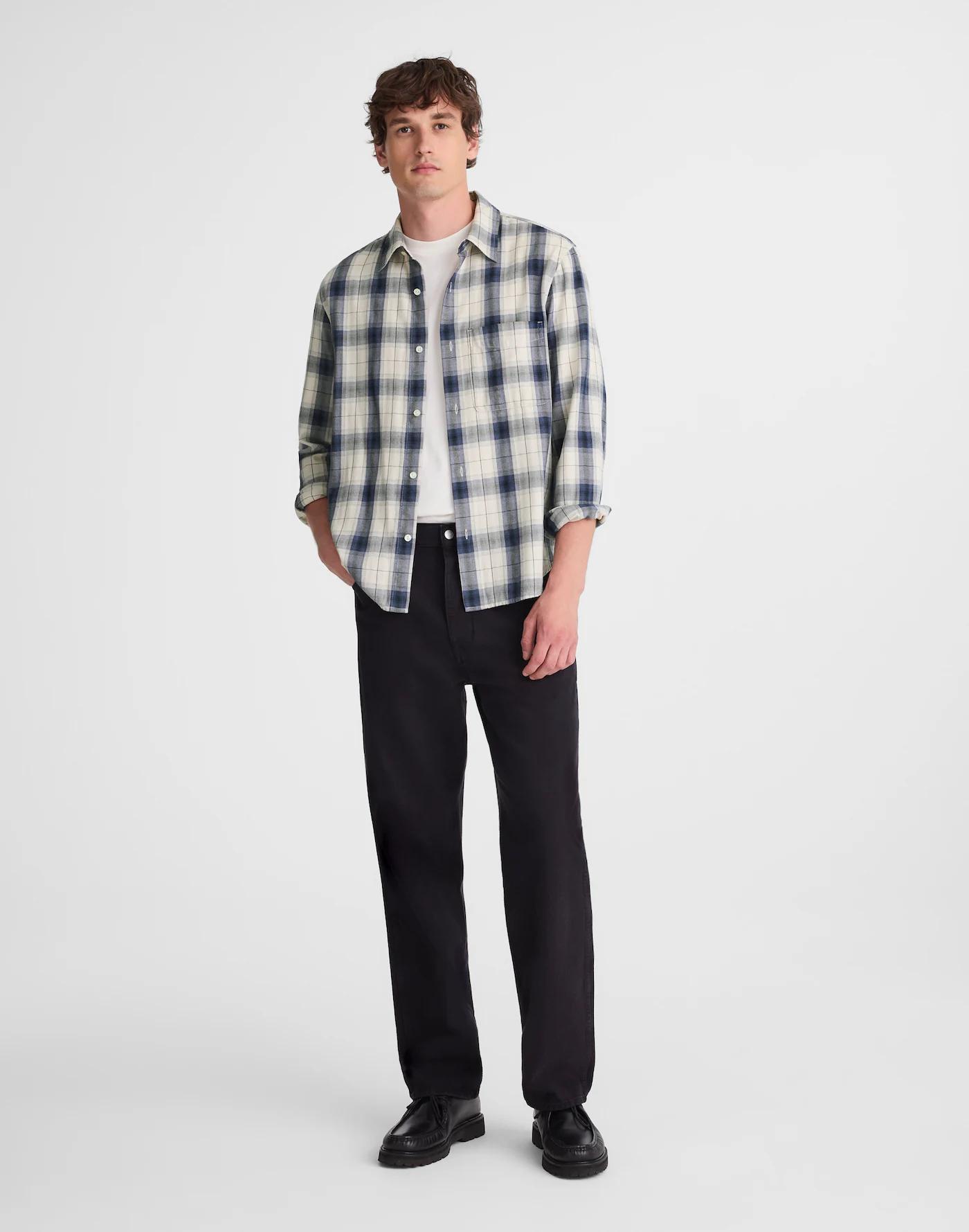 Lightweight Flannel Button-Up Shirt Product Image