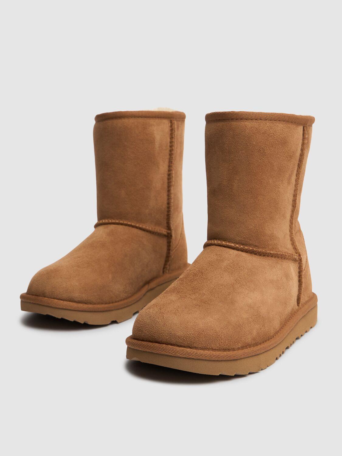 Classic Short Ii Shearling Ankle Boots In Beige Product Image