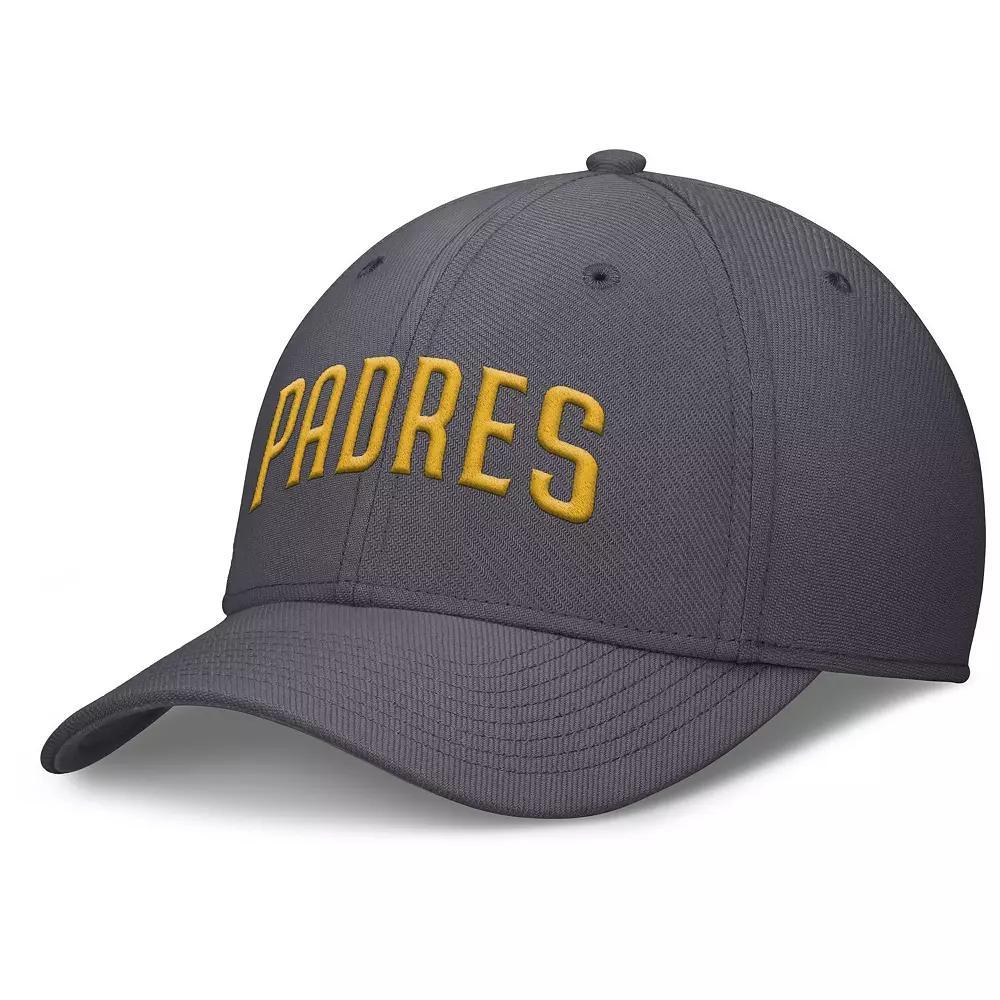 Men's Nike Gray San Diego Padres Swoosh Performance Flex Hat,  Product Image